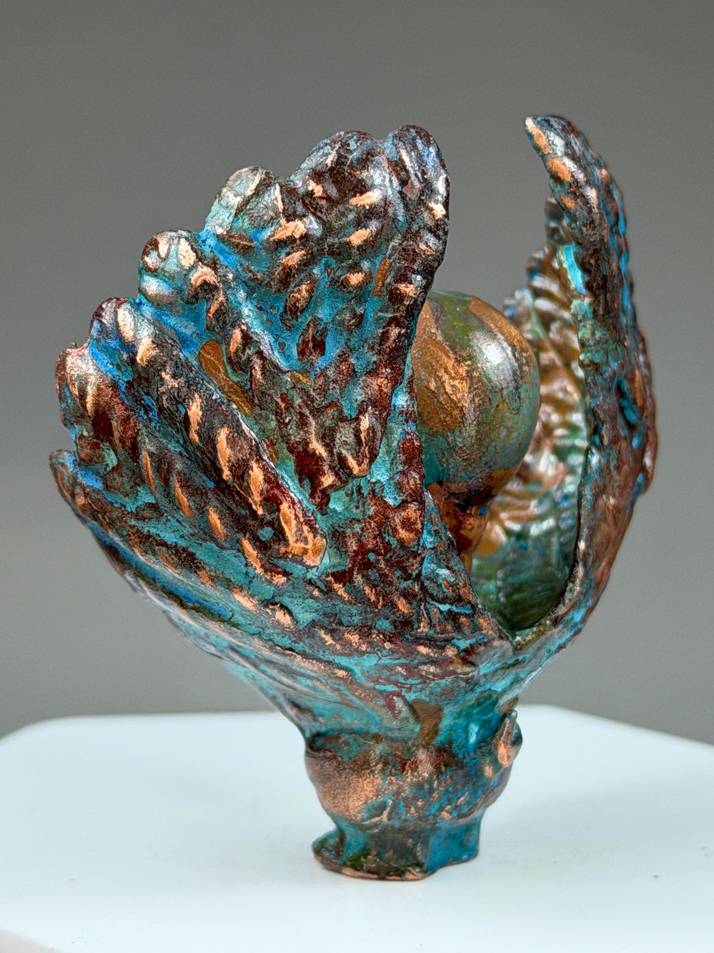 Winged Twisty Pig: Copper Plated