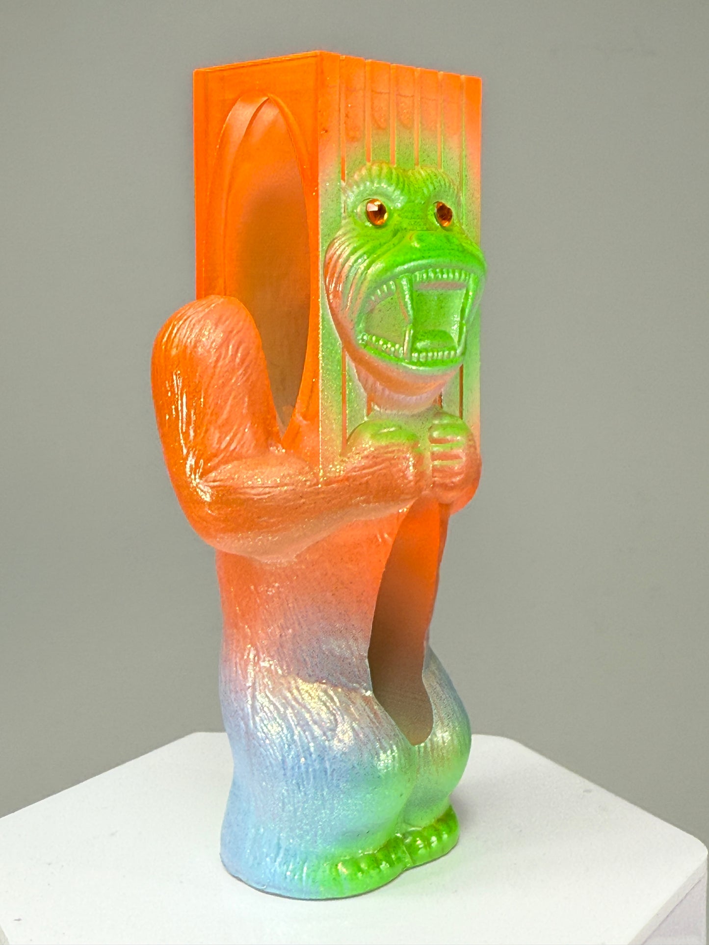 Monolith Head Ape: Orange Surprise