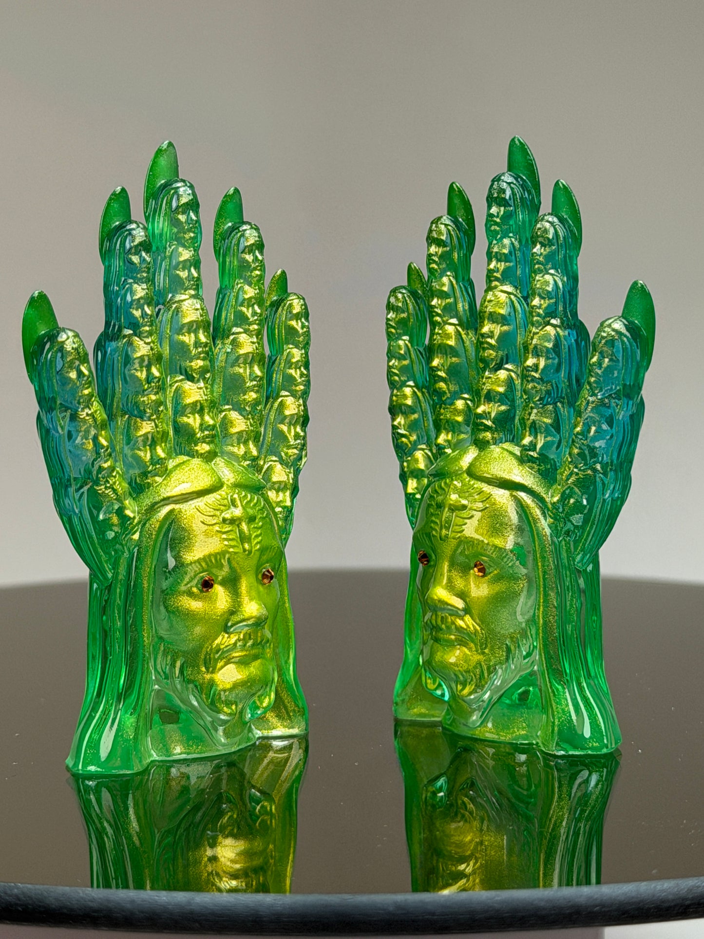 Jesus Christ Claws: Green and Gold (small set)