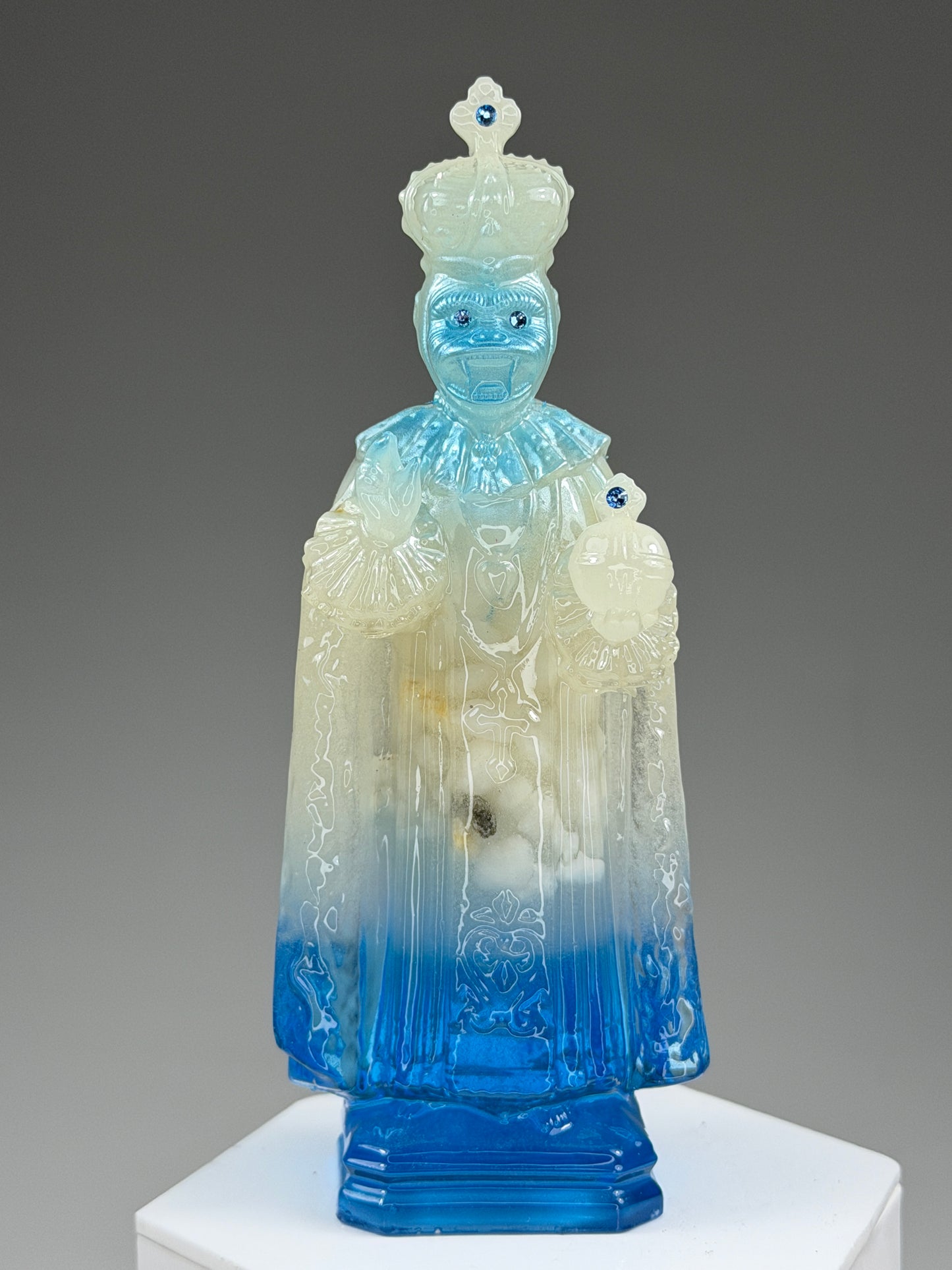 Saint Ape: White/Blue Fade Glow