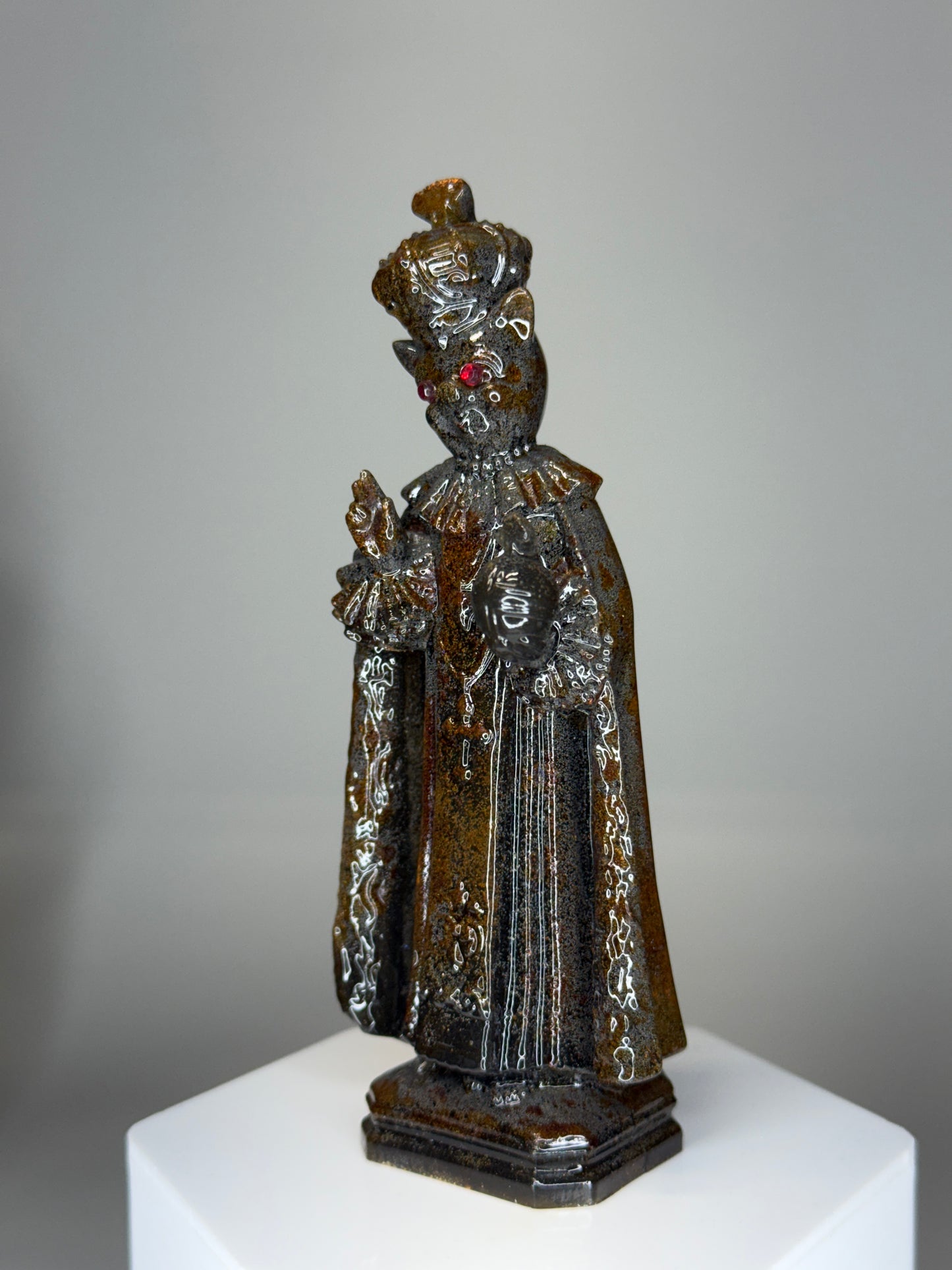 Saint Piggy: Cold Cast Iron, Rusted