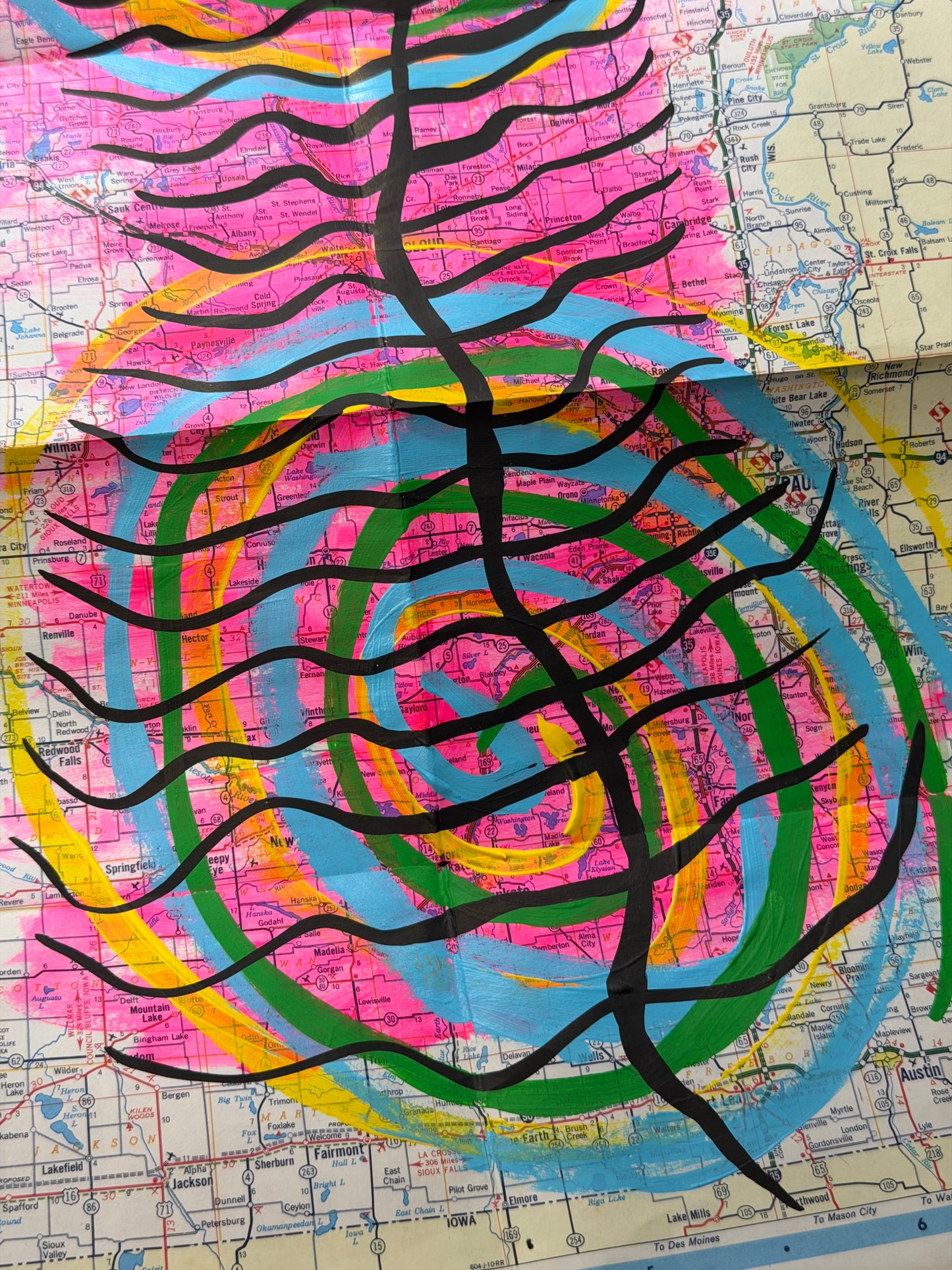 1970 Skelly Oil Minnesota Map
