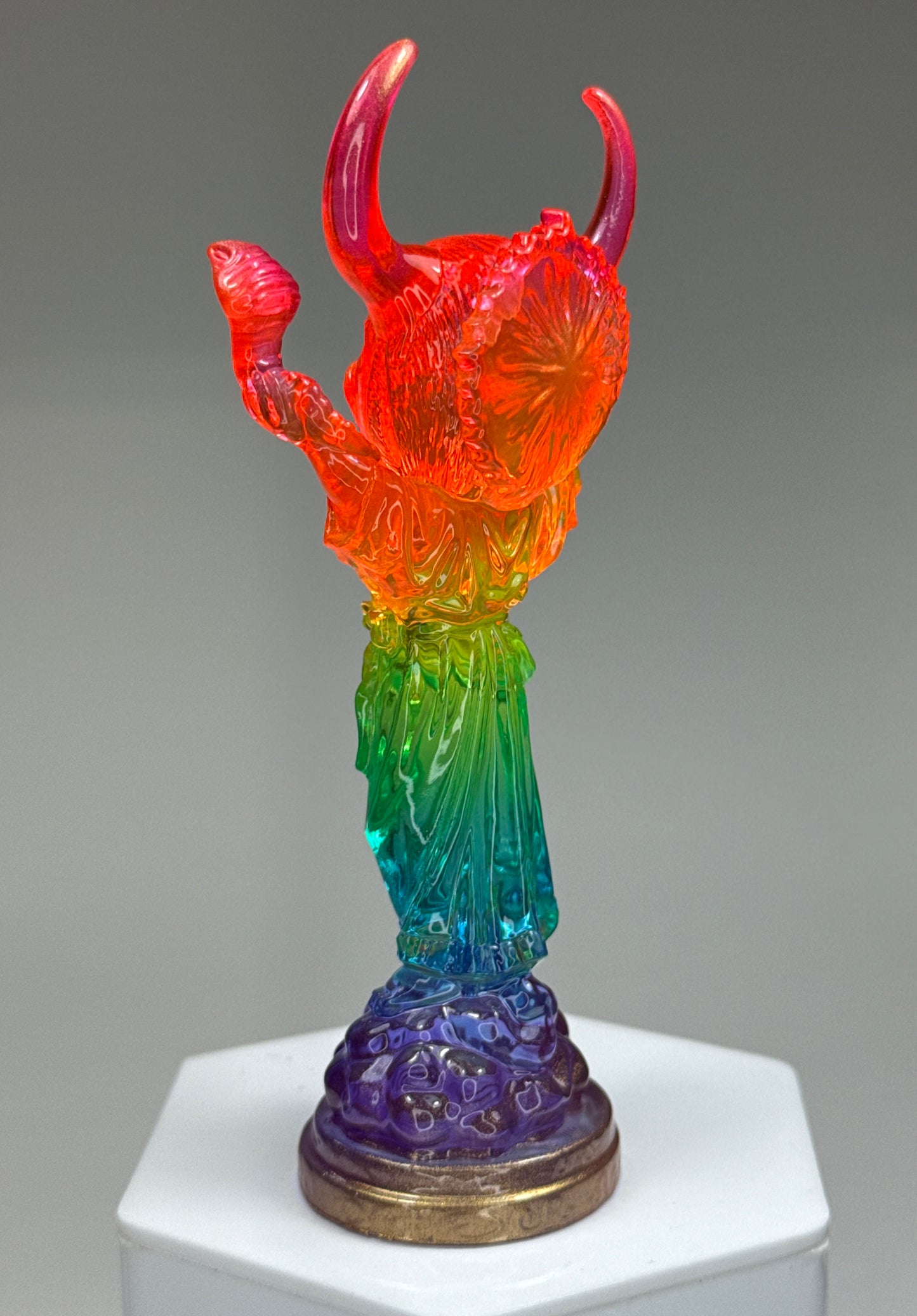 Snake Handler: Transparent Rainbow with Gold