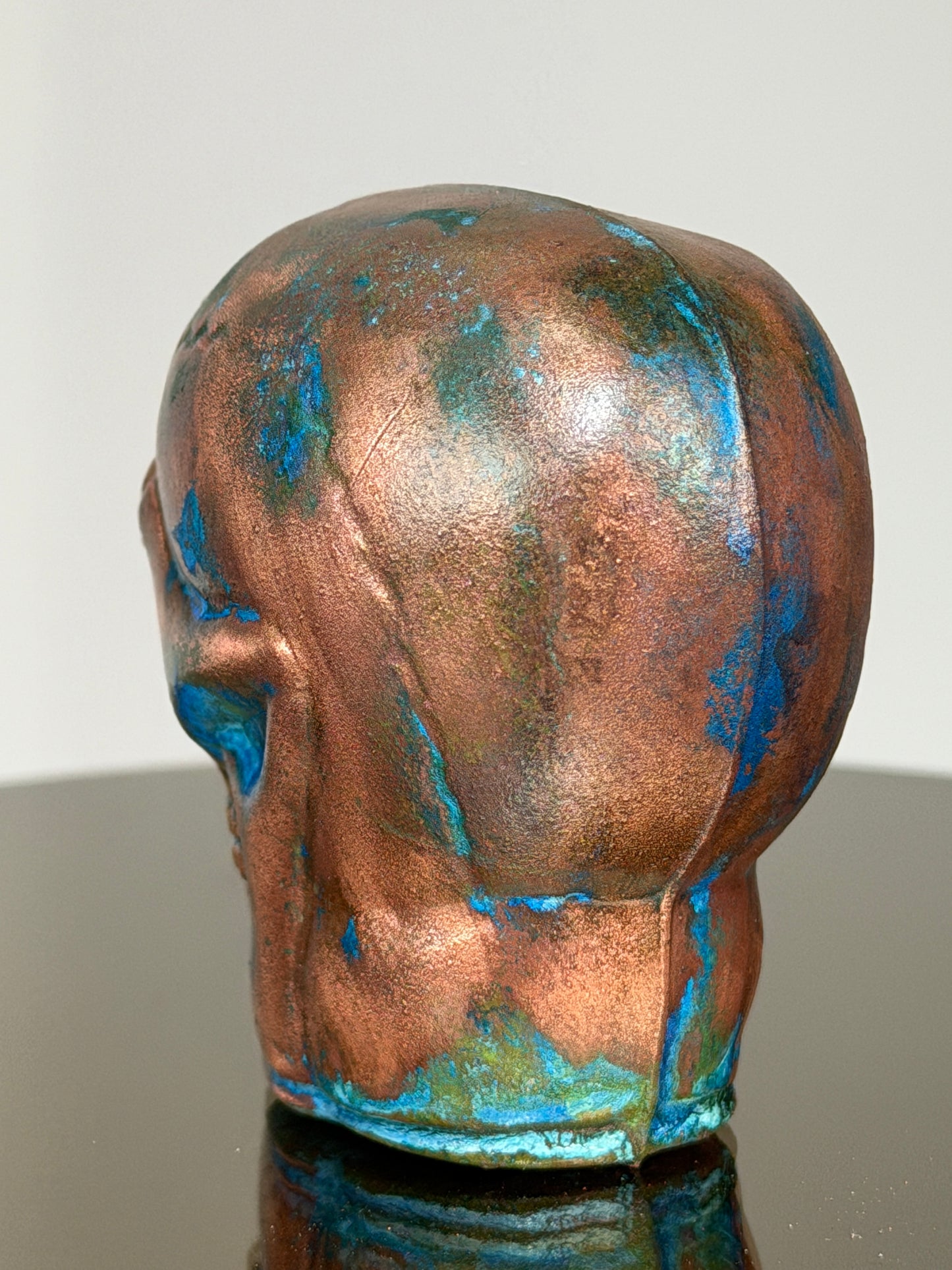 Skull Head: Copper Plated Ceramic