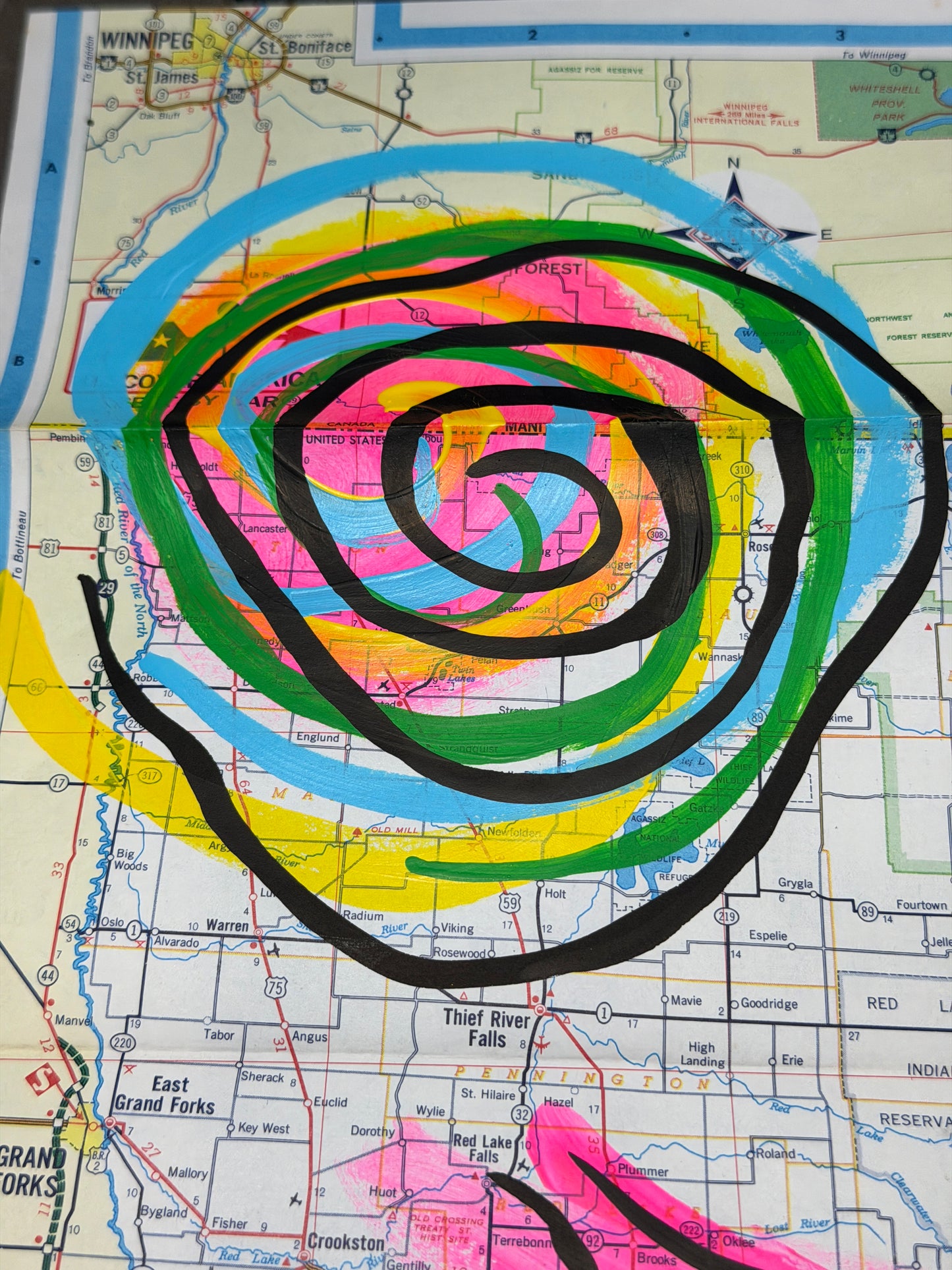 1970 Skelly Oil Minnesota Map