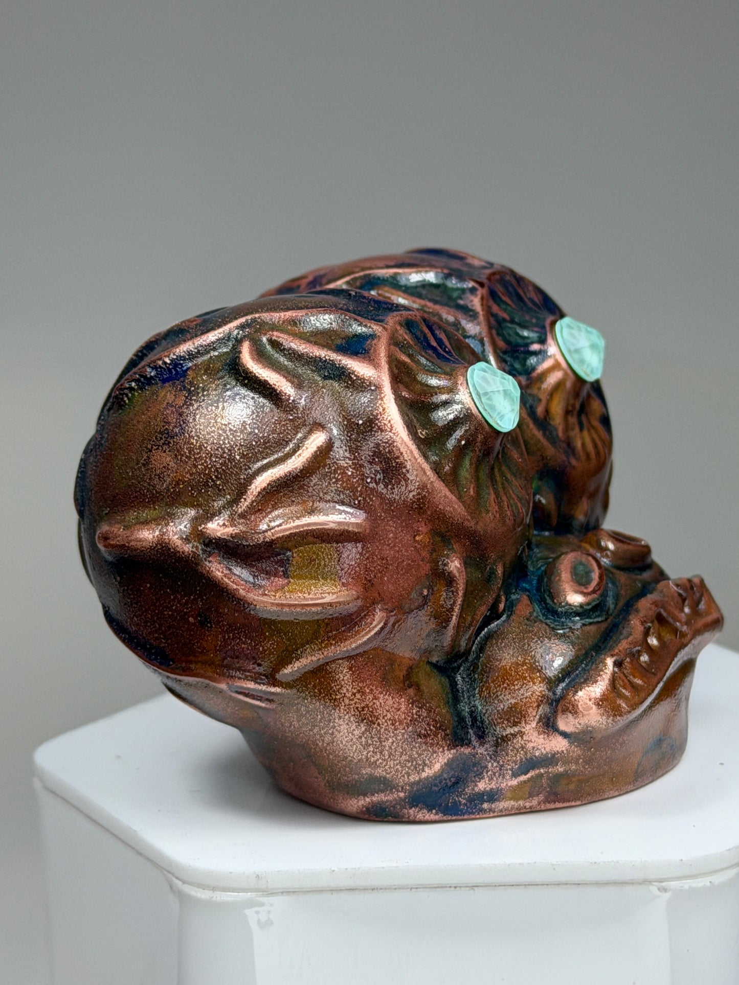 Eyeball Freak Head: Copper Plated Large Stem