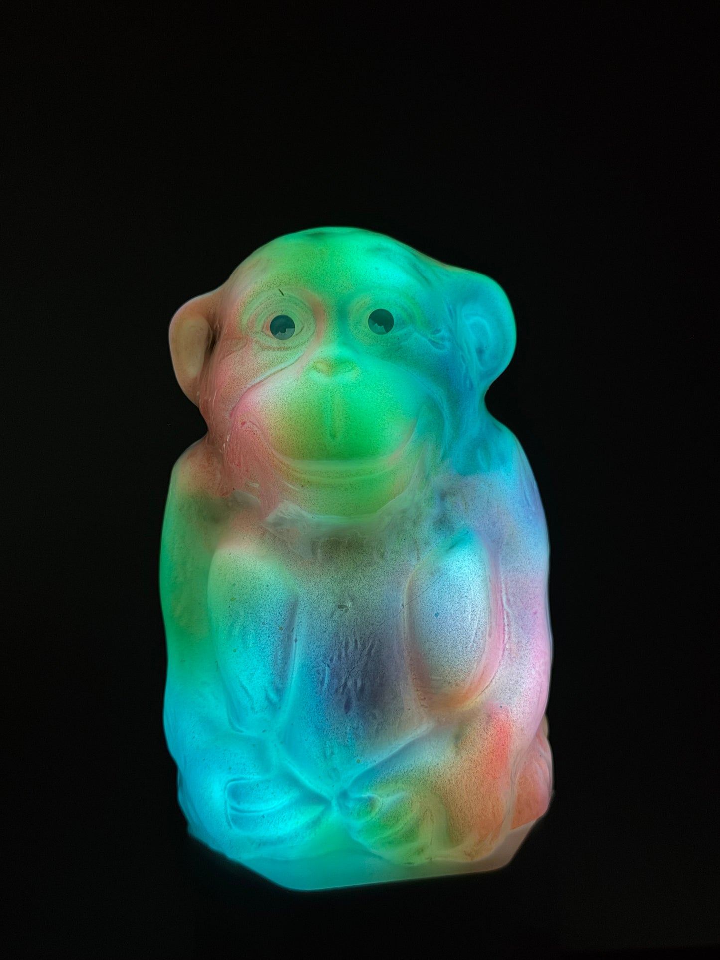 Sitting Monkey: Neon Flashout Glow