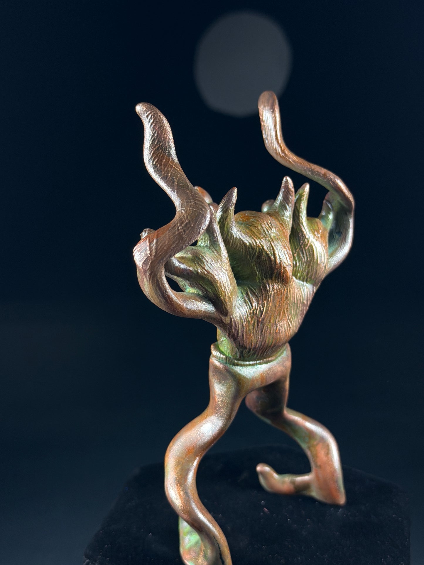 Wolfman: Copper Plated with Orange and Green
