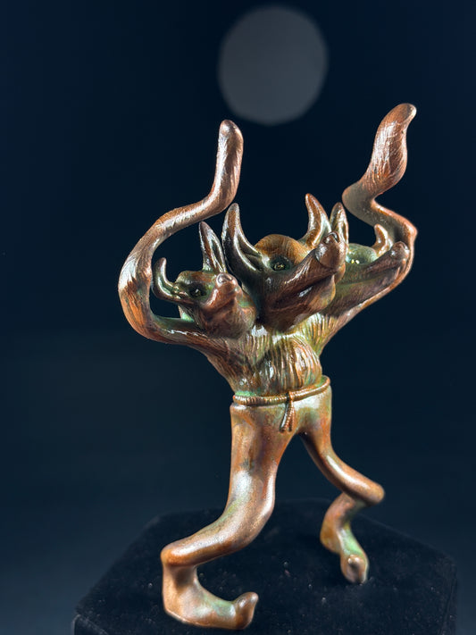 Wolfman: Copper Plated with Orange and Green