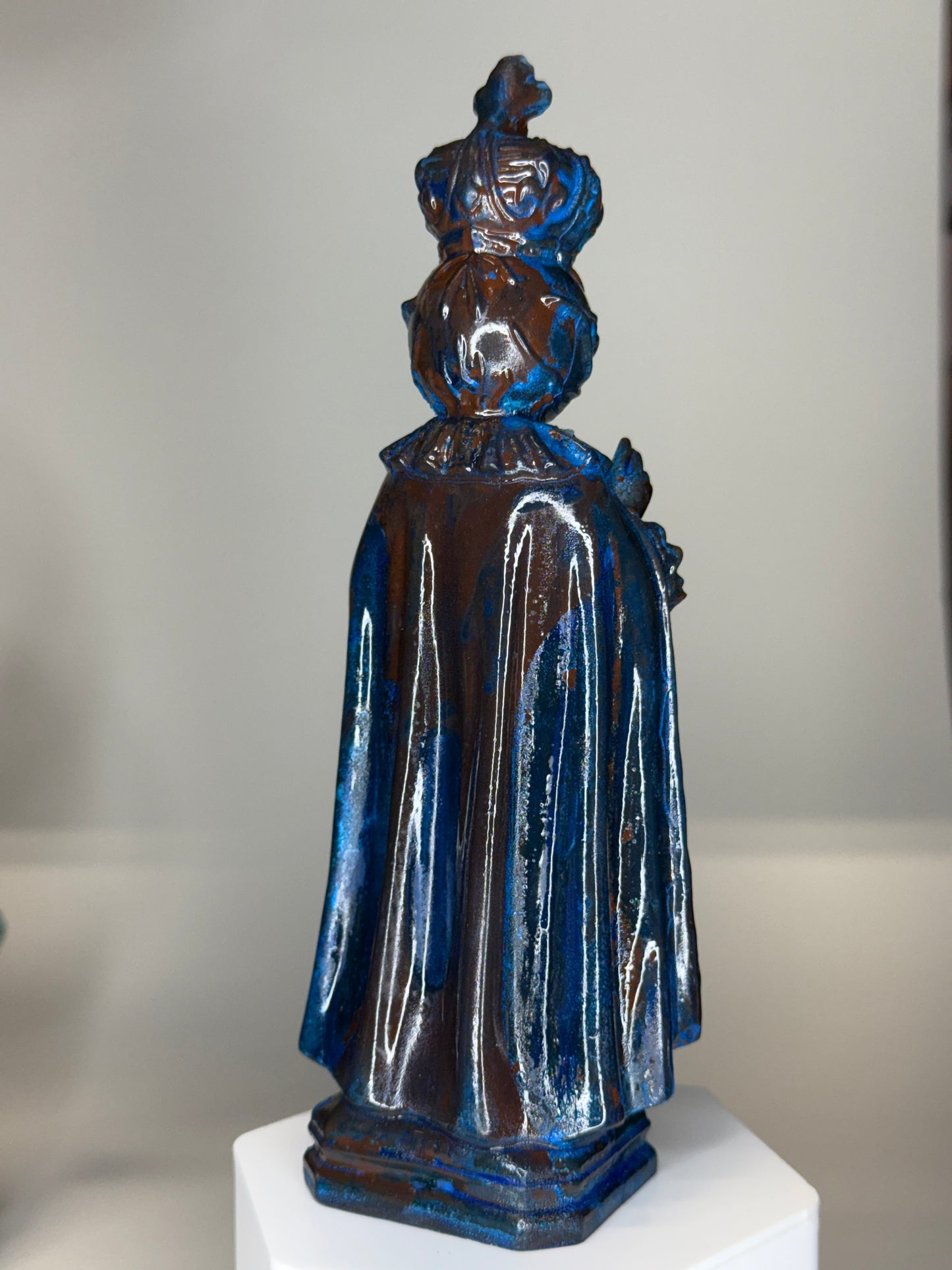 Saint Eye: Cold Cast Copper, Blue Patina