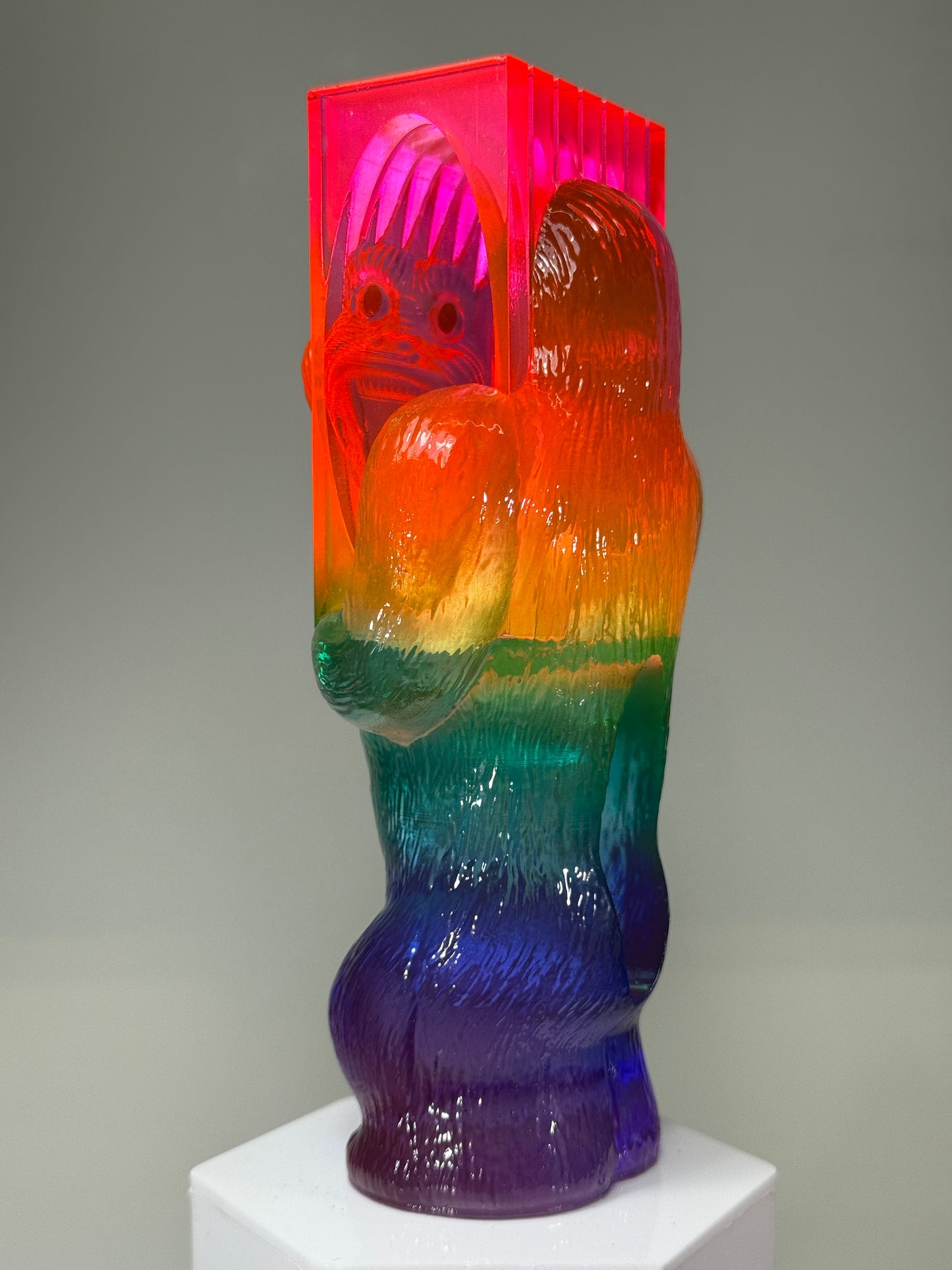 Monolith Head Ape: Transparent Rainbow