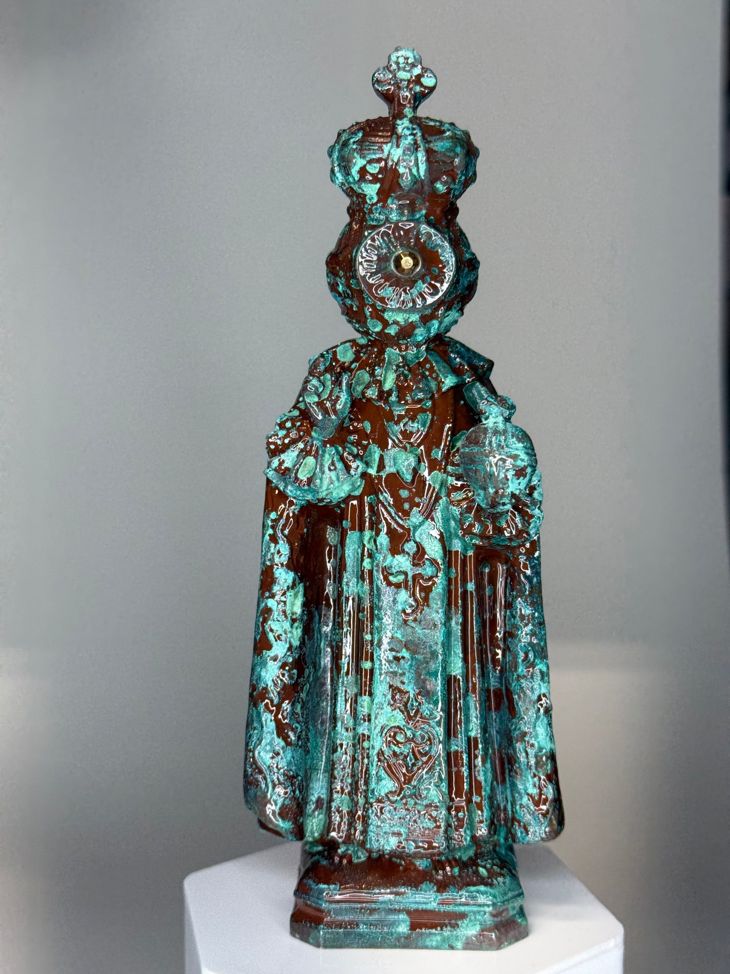 Saint Eye: Cold Cast Copper, Corroded