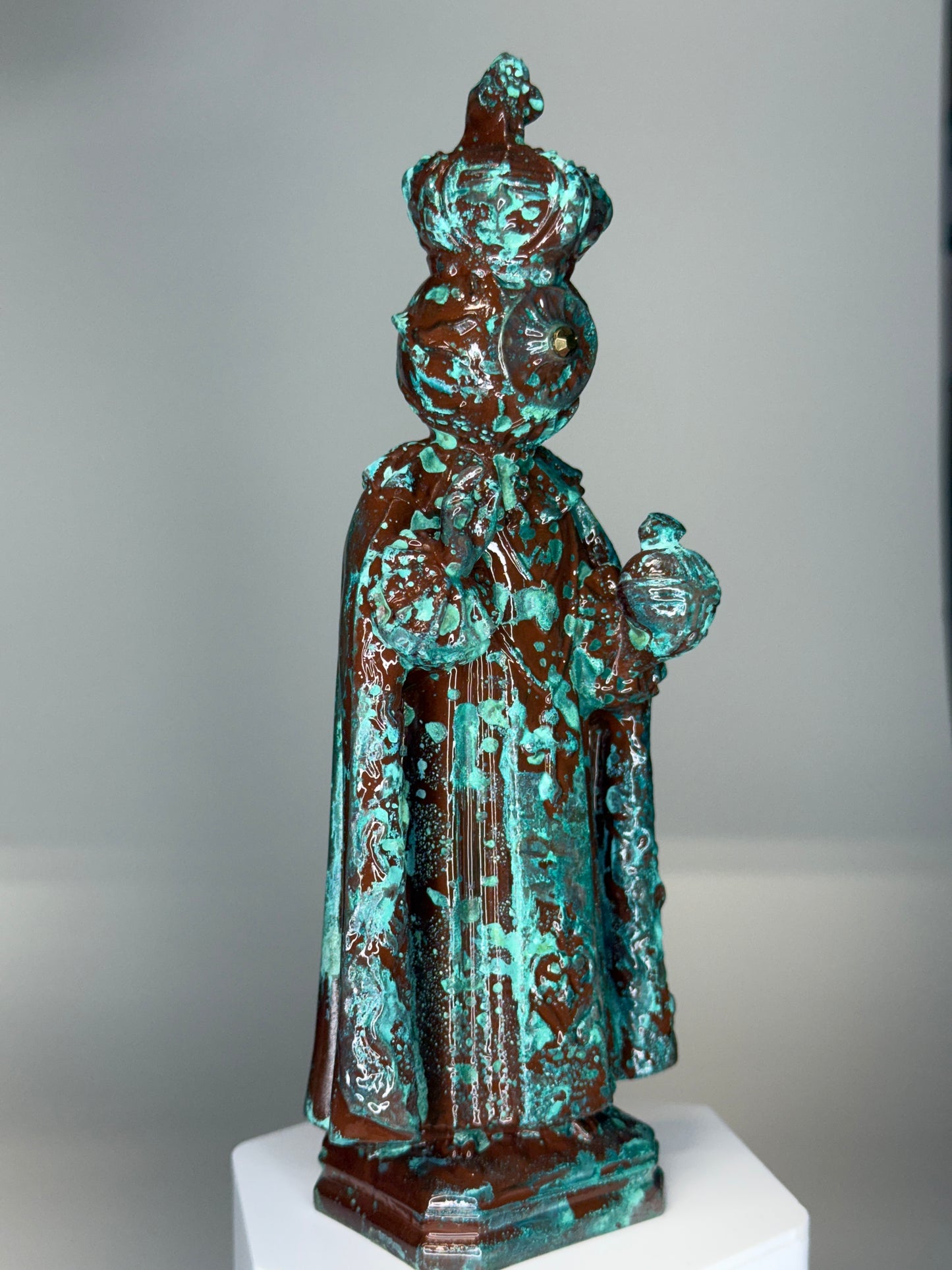 Saint Eye: Cold Cast Copper, Corroded