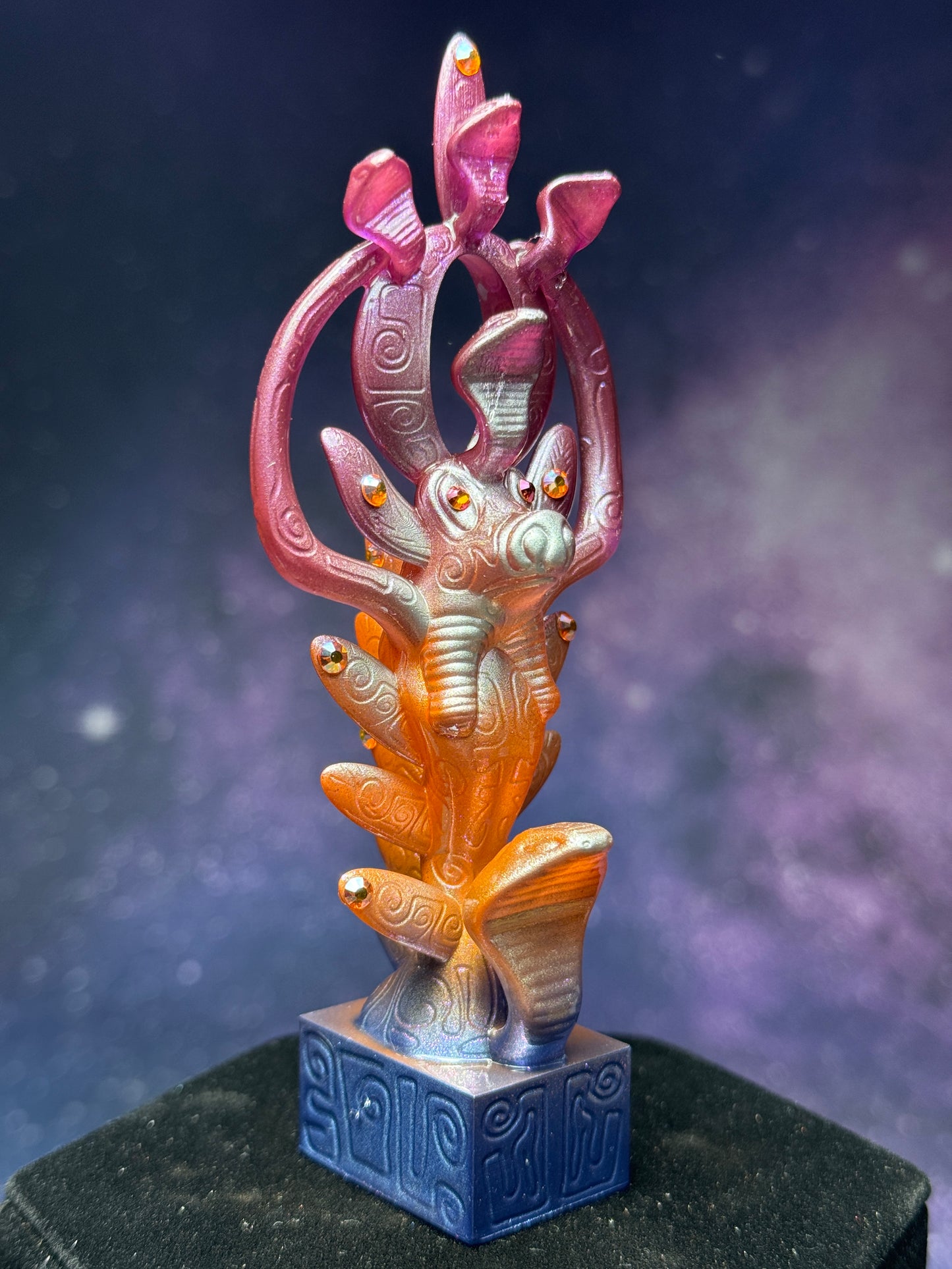 Egyptian Deer with Snakes: Cosmic Sunset