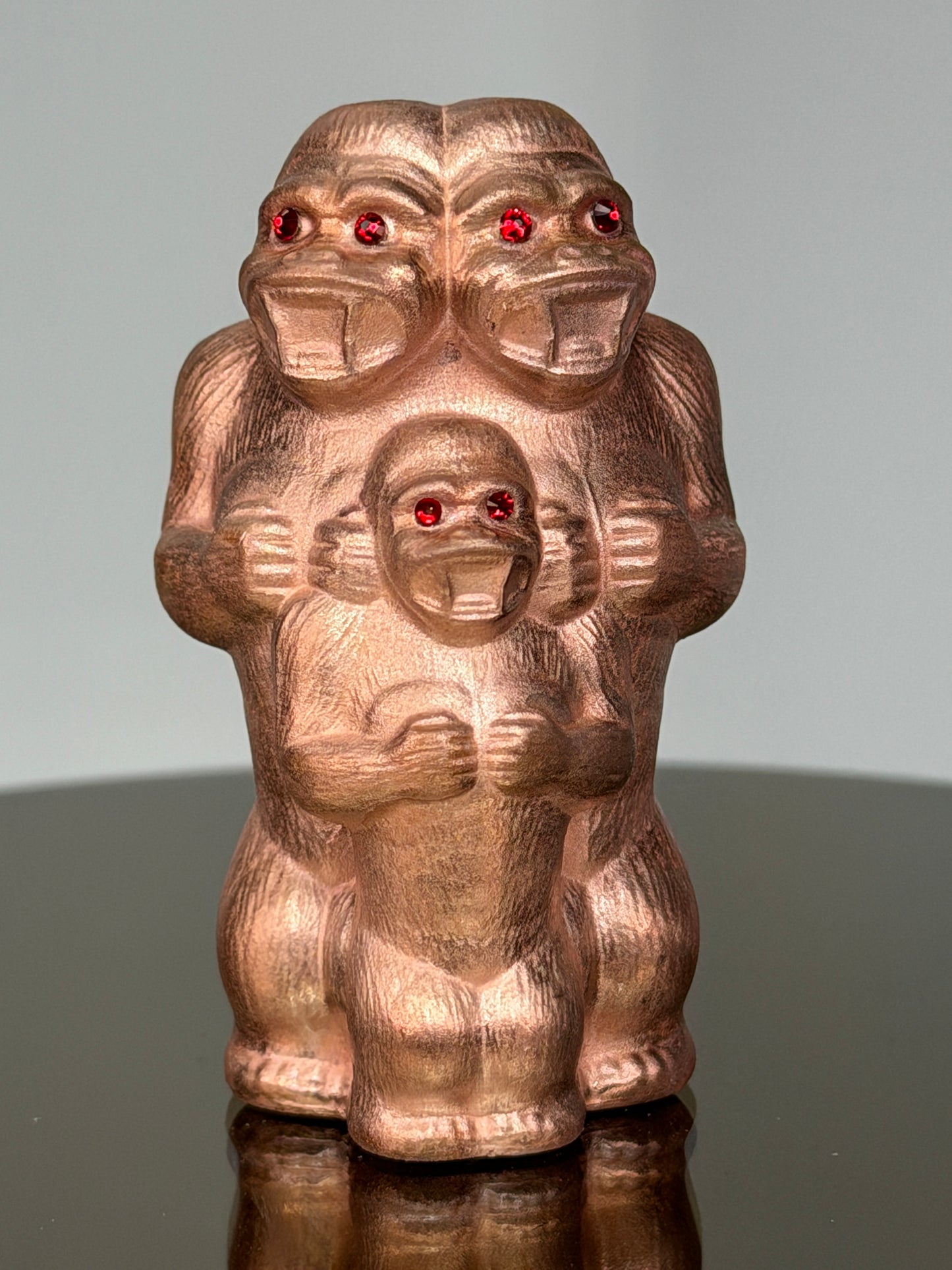 Ape Family: Copper Plated Polished