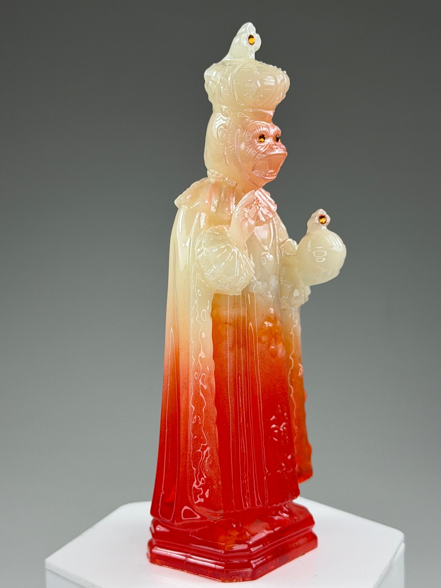 Saint Ape: White/Orange Fade Glow