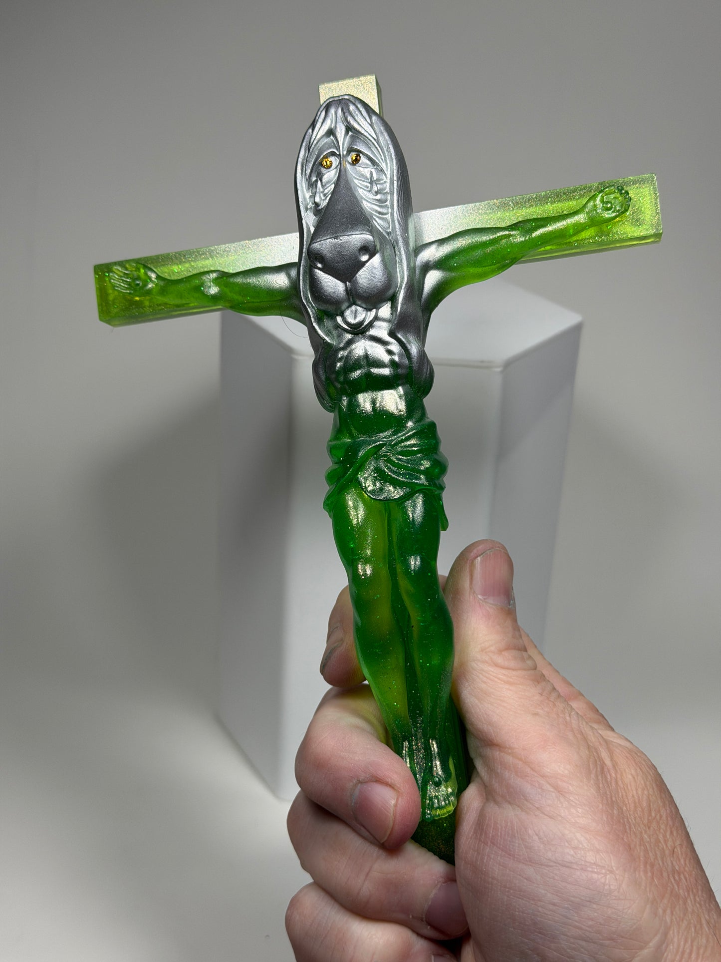 Christ on the Cross but he is a Sad Dog (Big Choice)