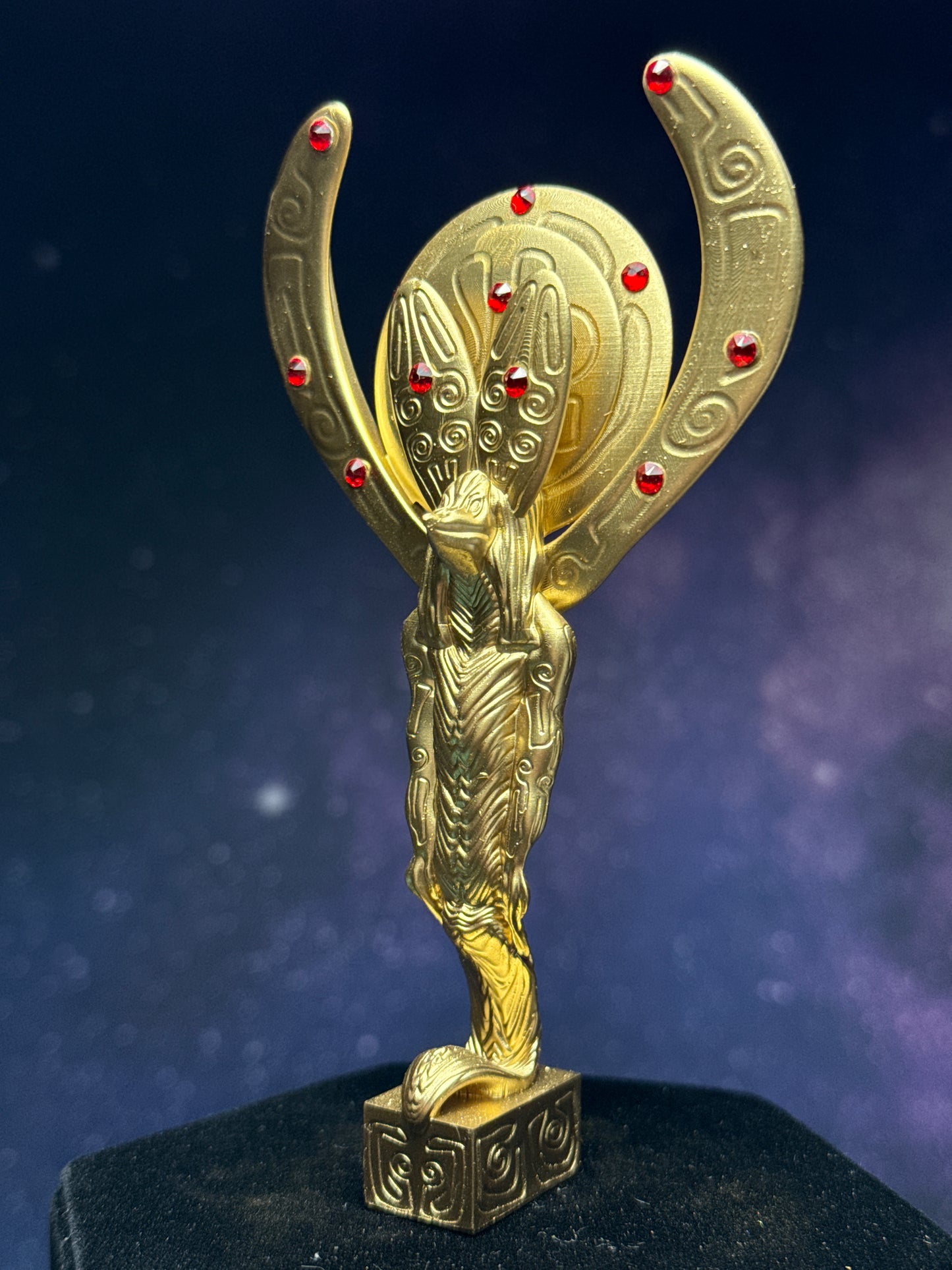 Ibis Serpent Mummy: Chrome Gold Red