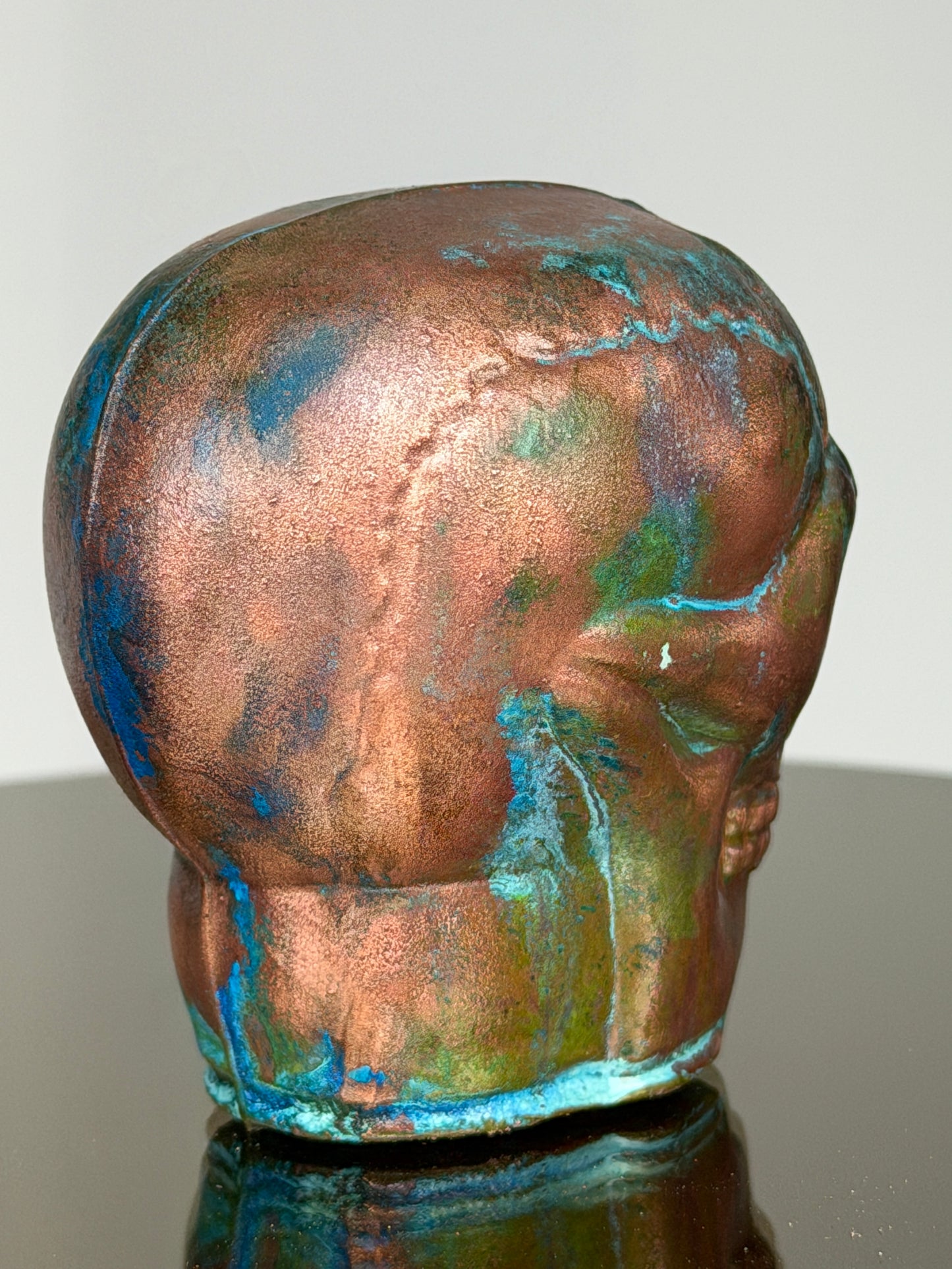 Skull Head: Copper Plated Ceramic
