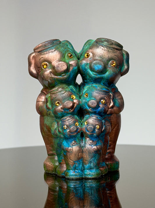 Flower Pig Generations: Copper Plated Rows