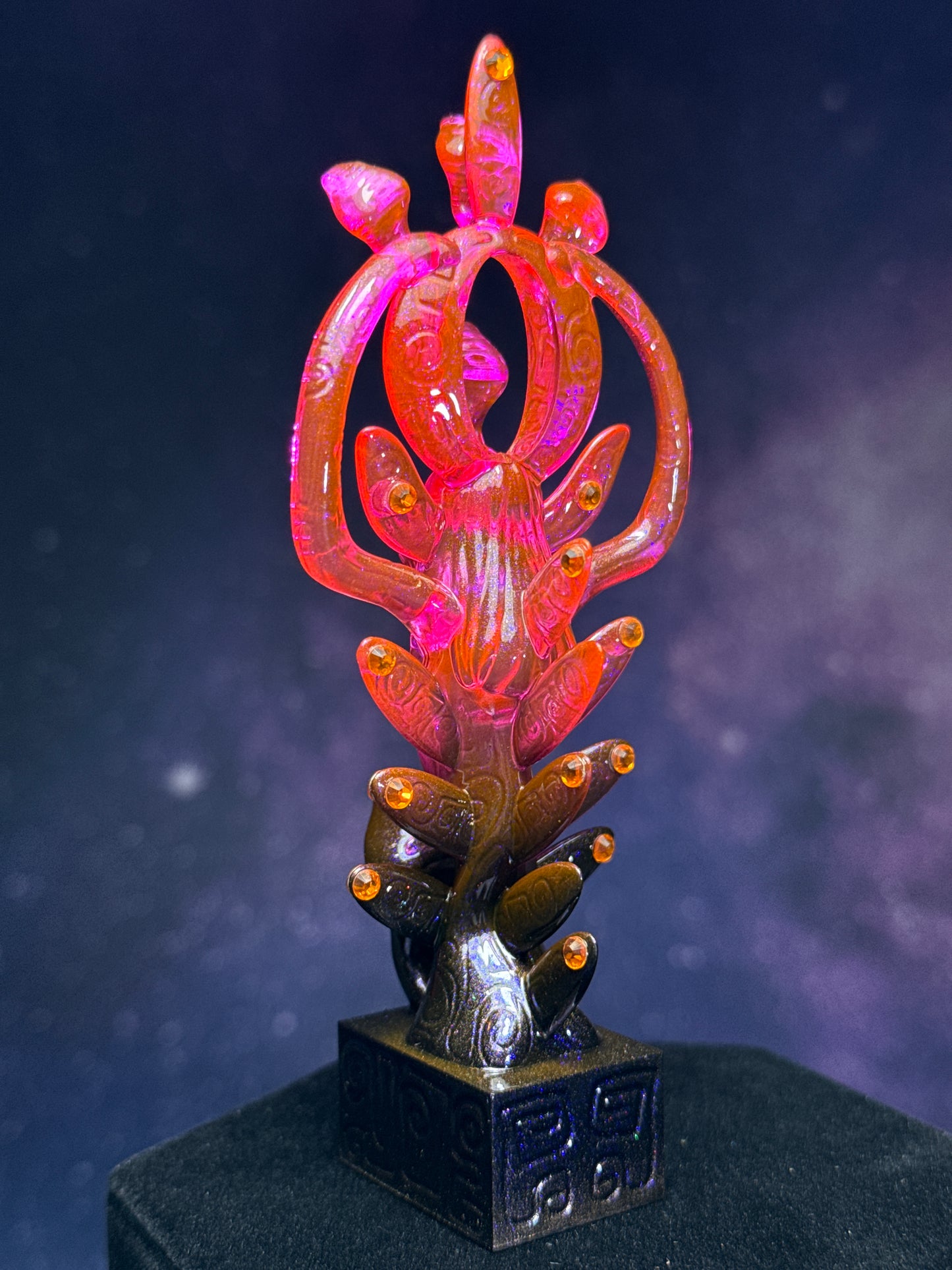 Egyptian Deer with Snakes: Fade From Pink