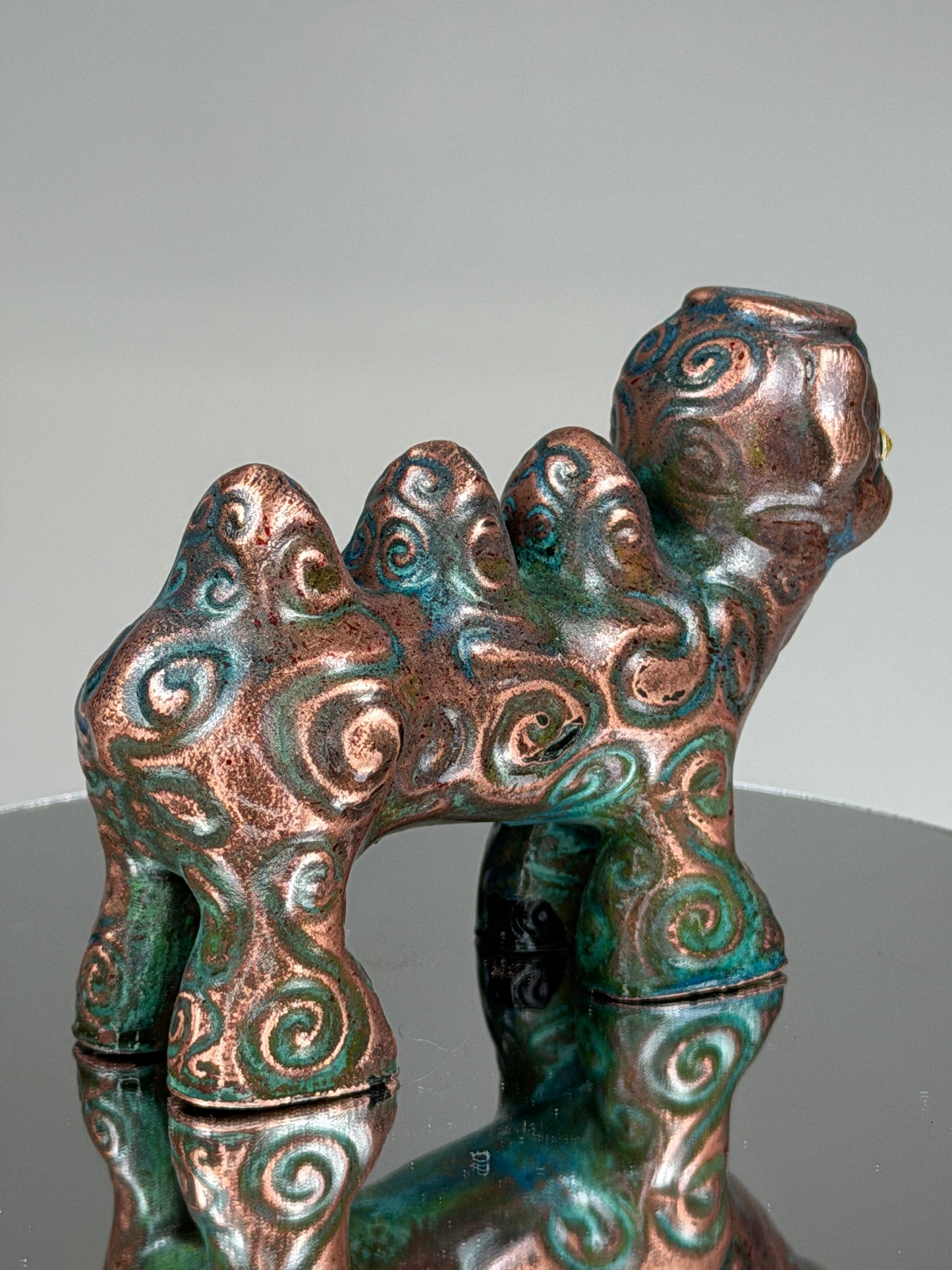 Camel Pig: Three Humped Copper Plated