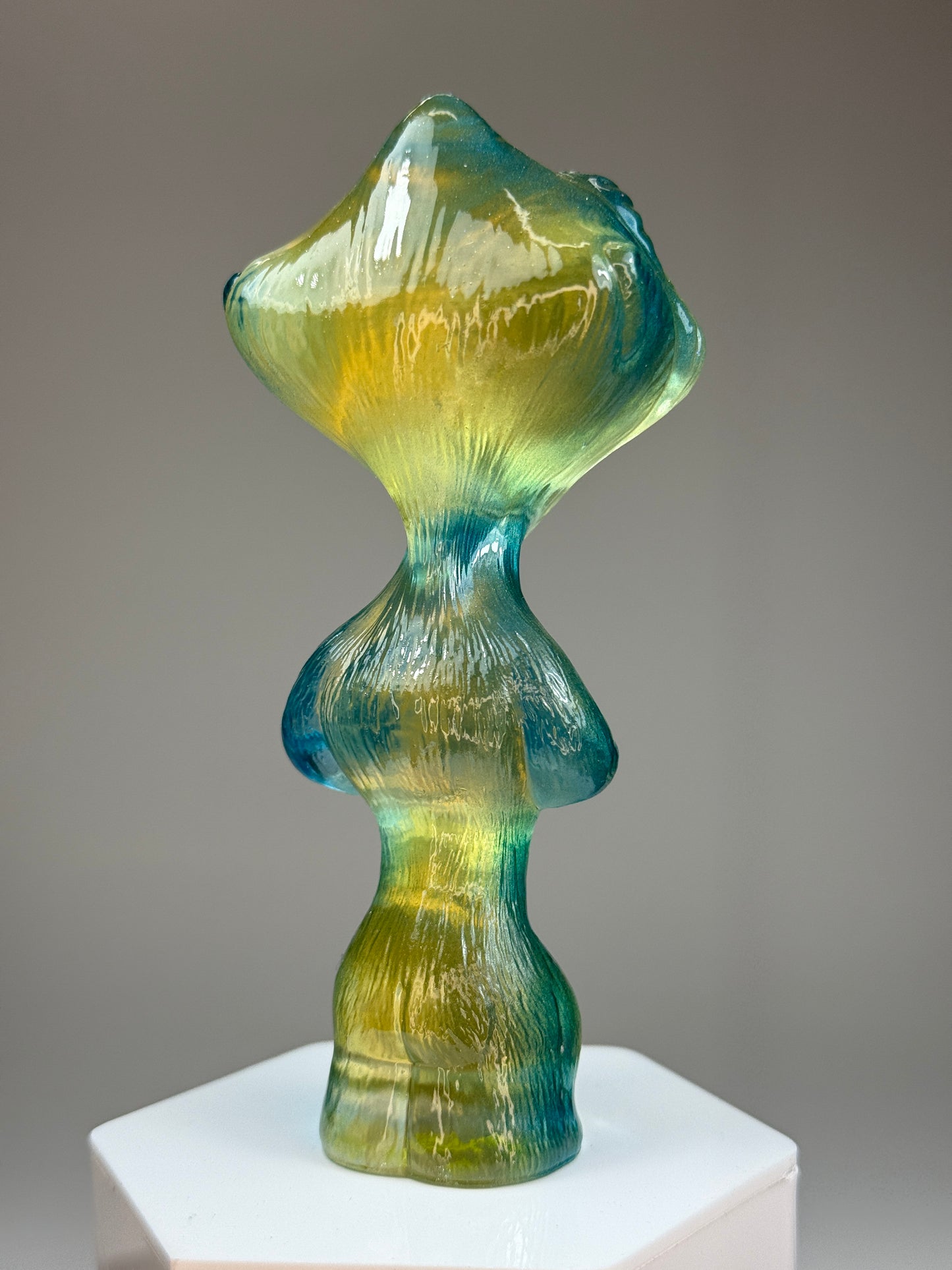 Fisheye Ape: Clear with Blue and Gold