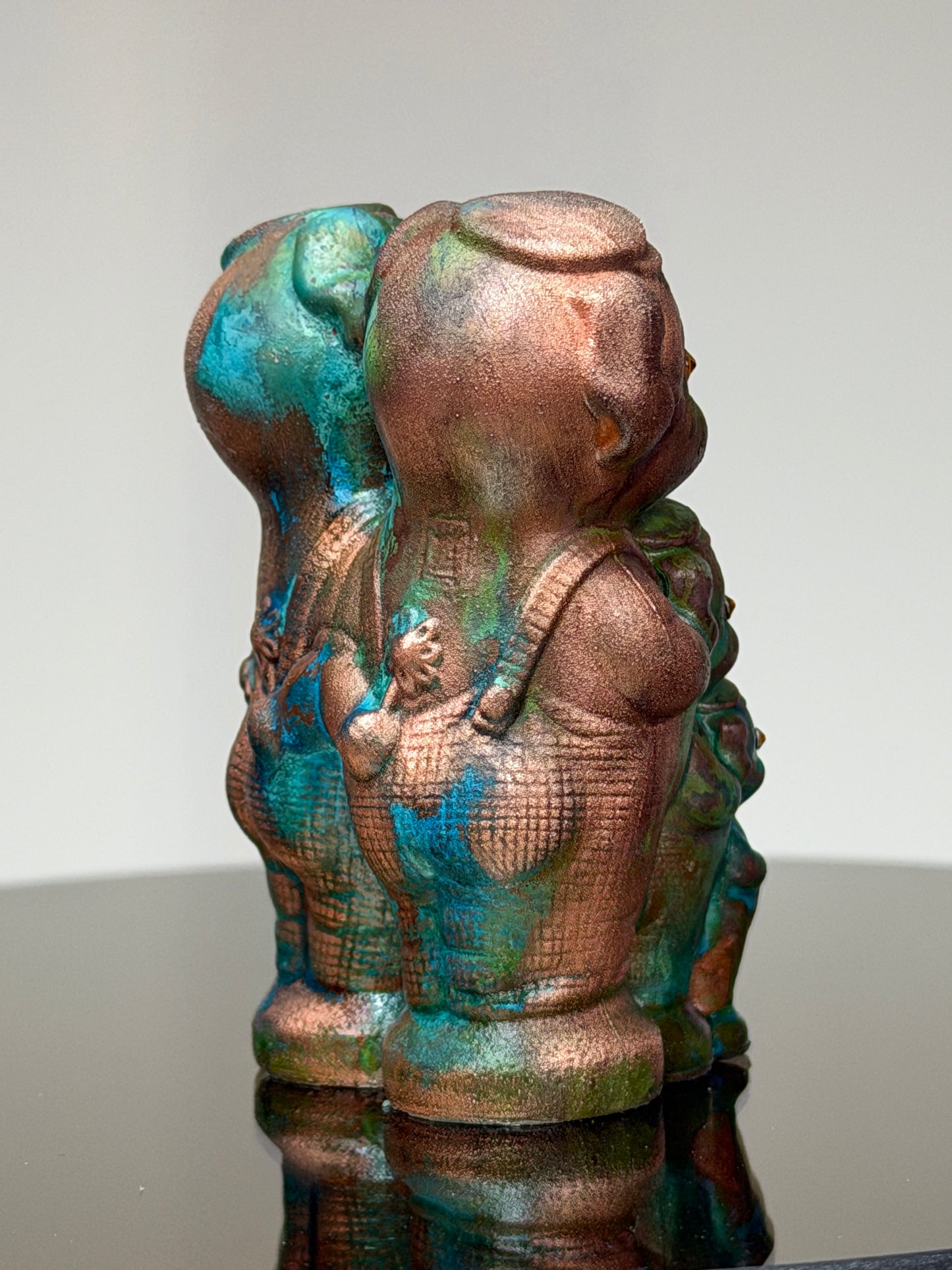 Flower Pig Generations: Copper Plated Rows