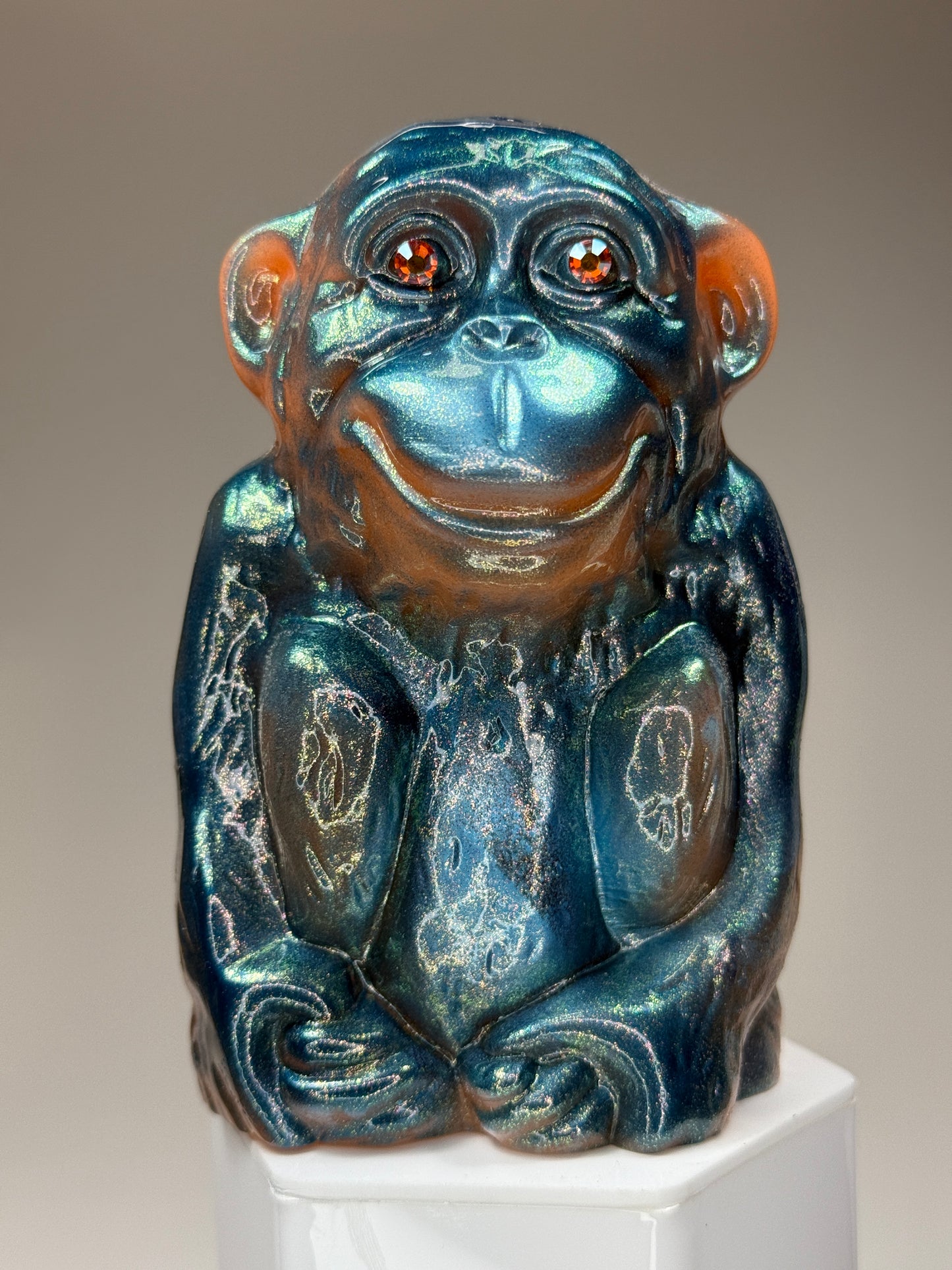 Sitting Monkey: Orange Glow Squat