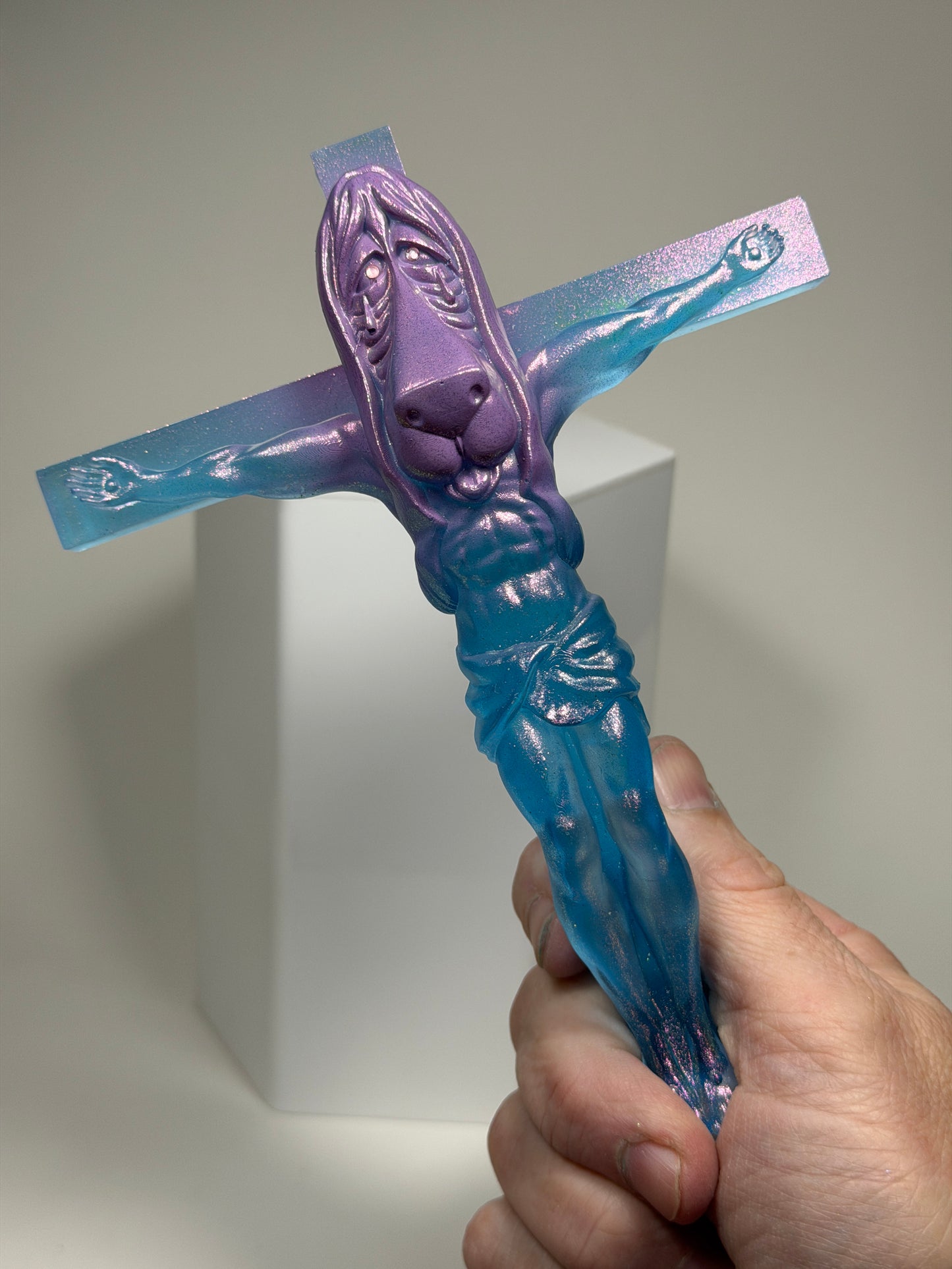 Christ on the Cross but he is a Sad Dog (Big Choice)