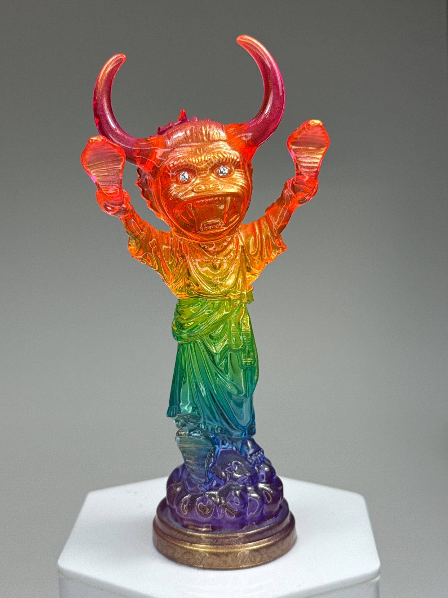 Snake Handler: Transparent Rainbow with Gold