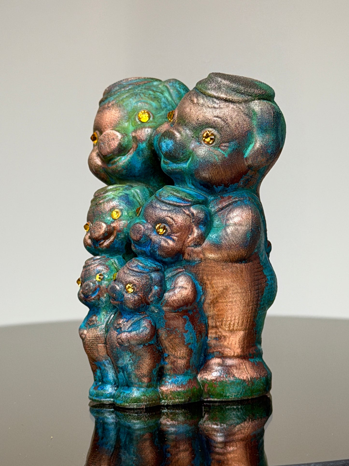 Flower Pig Generations: Copper Plated Rows