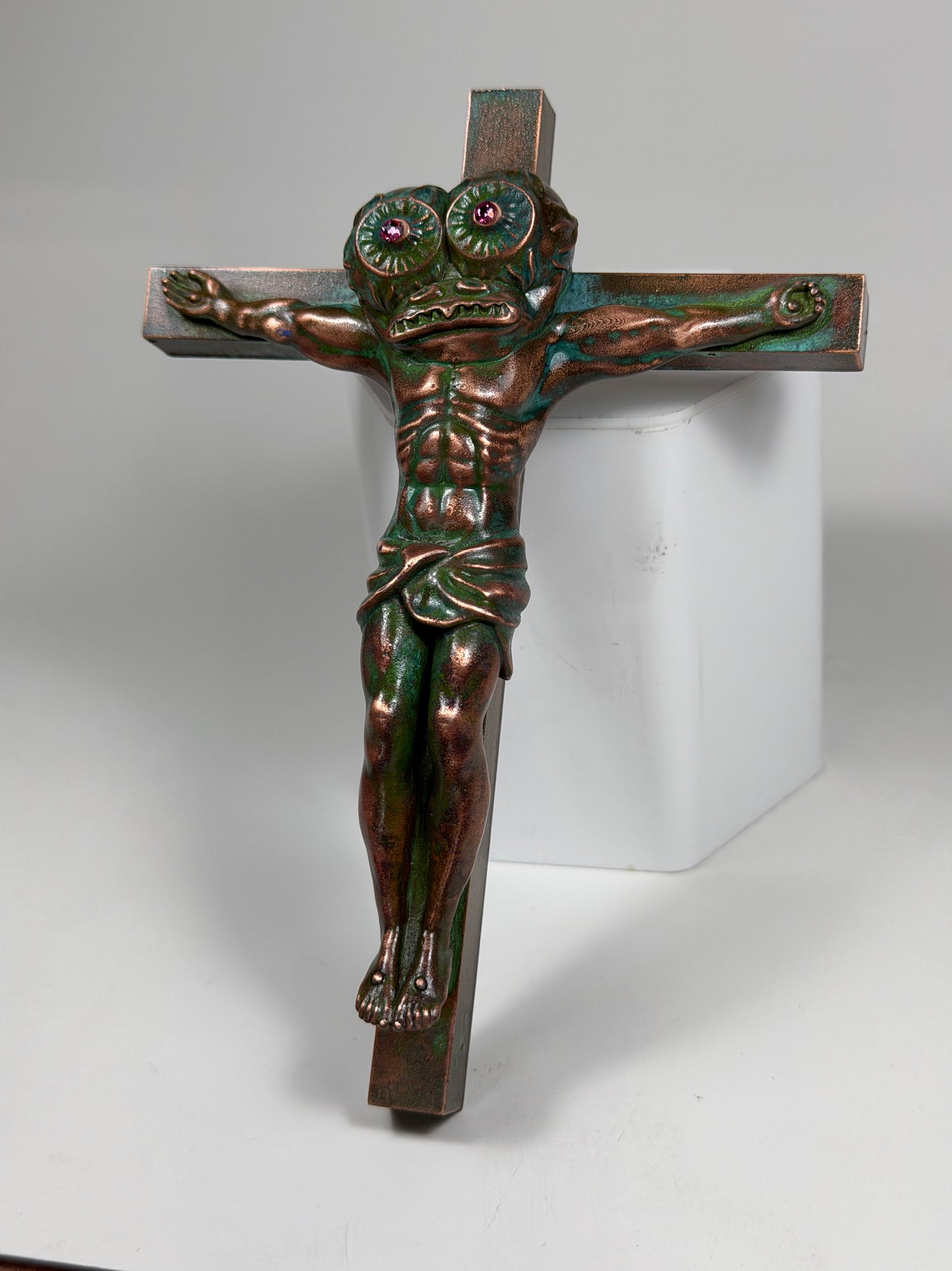 Christ on the Cross but he is an Eyeball Freak: Copper Plated Passion