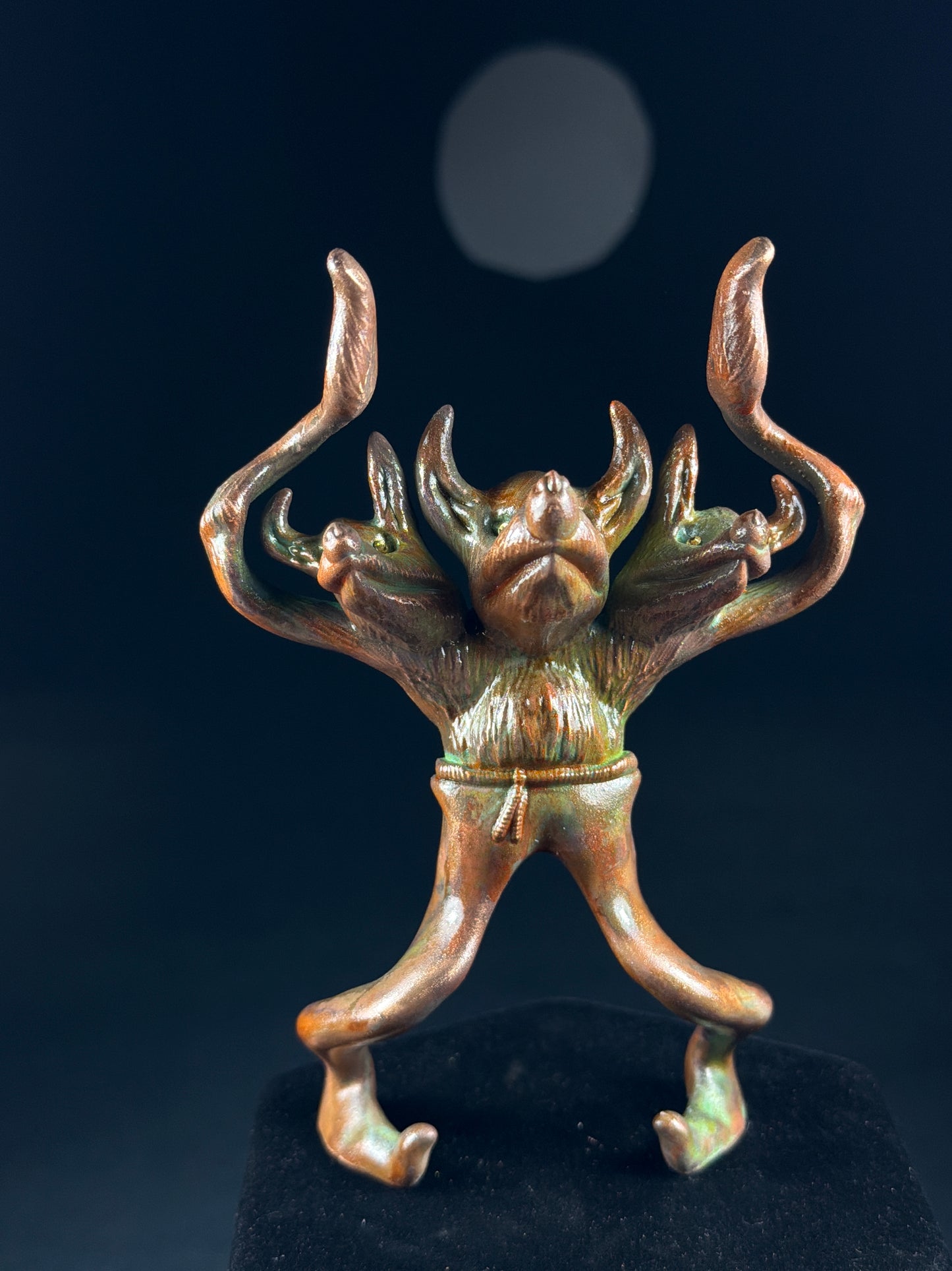 Wolfman: Copper Plated with Orange and Green