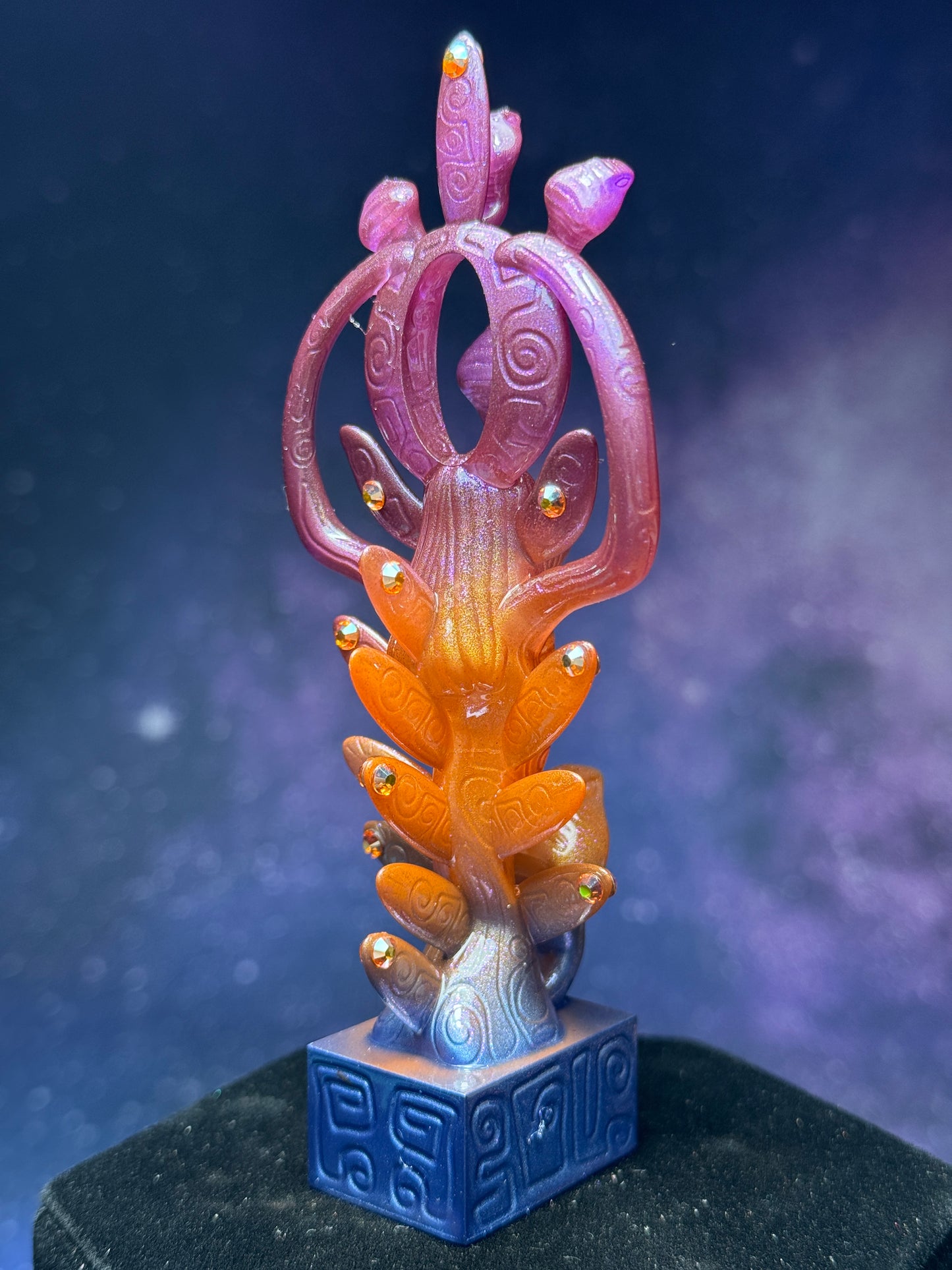 Egyptian Deer with Snakes: Cosmic Sunset