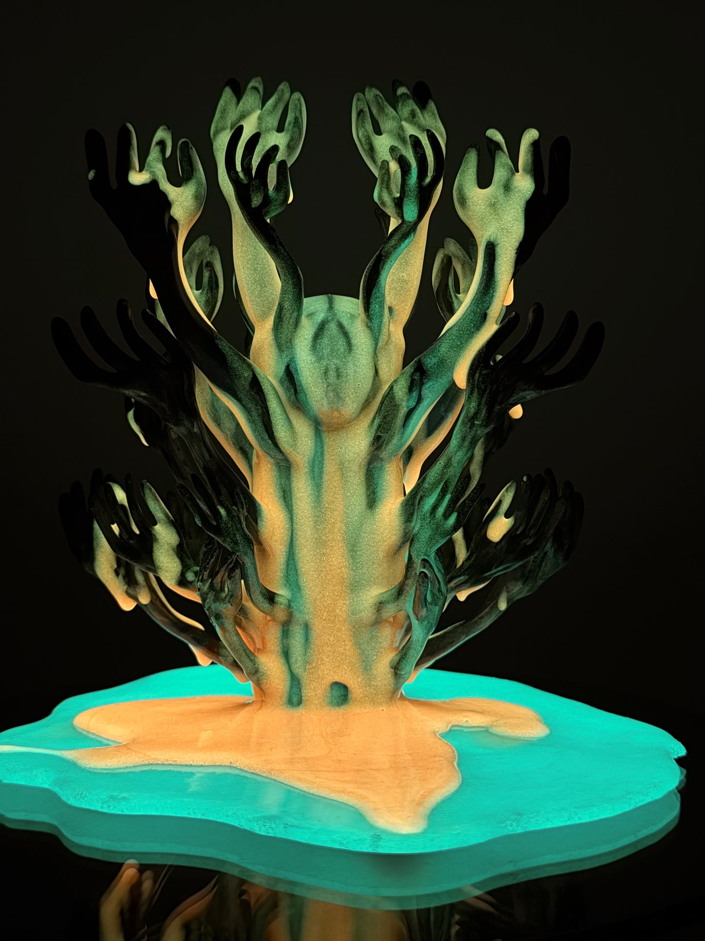 The Hands of God: Copper Plated Color Dump Glow Universe Insane