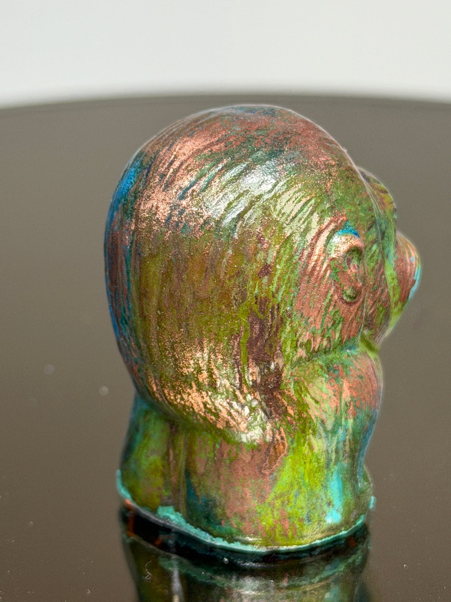 Stumpy Ape: Copper Plated Mini Stump Chrome Eyes