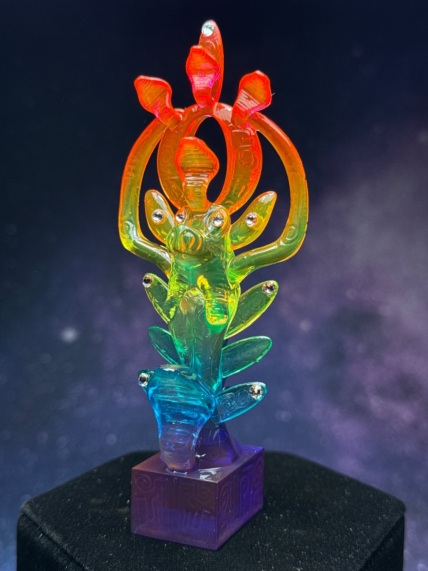 Egyptian Deer with Snakes: Transparent Rainbow