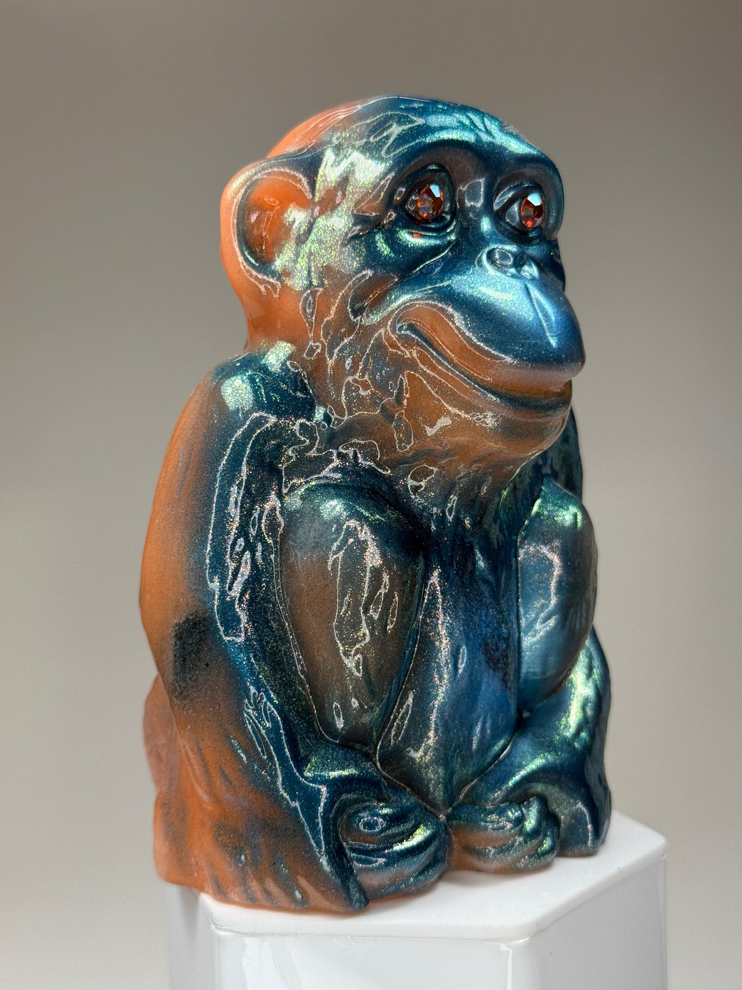 Sitting Monkey: Orange Glow Squat