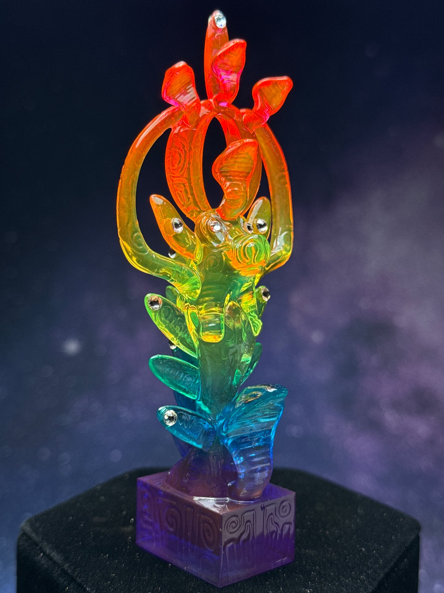 Egyptian Deer with Snakes: Transparent Rainbow