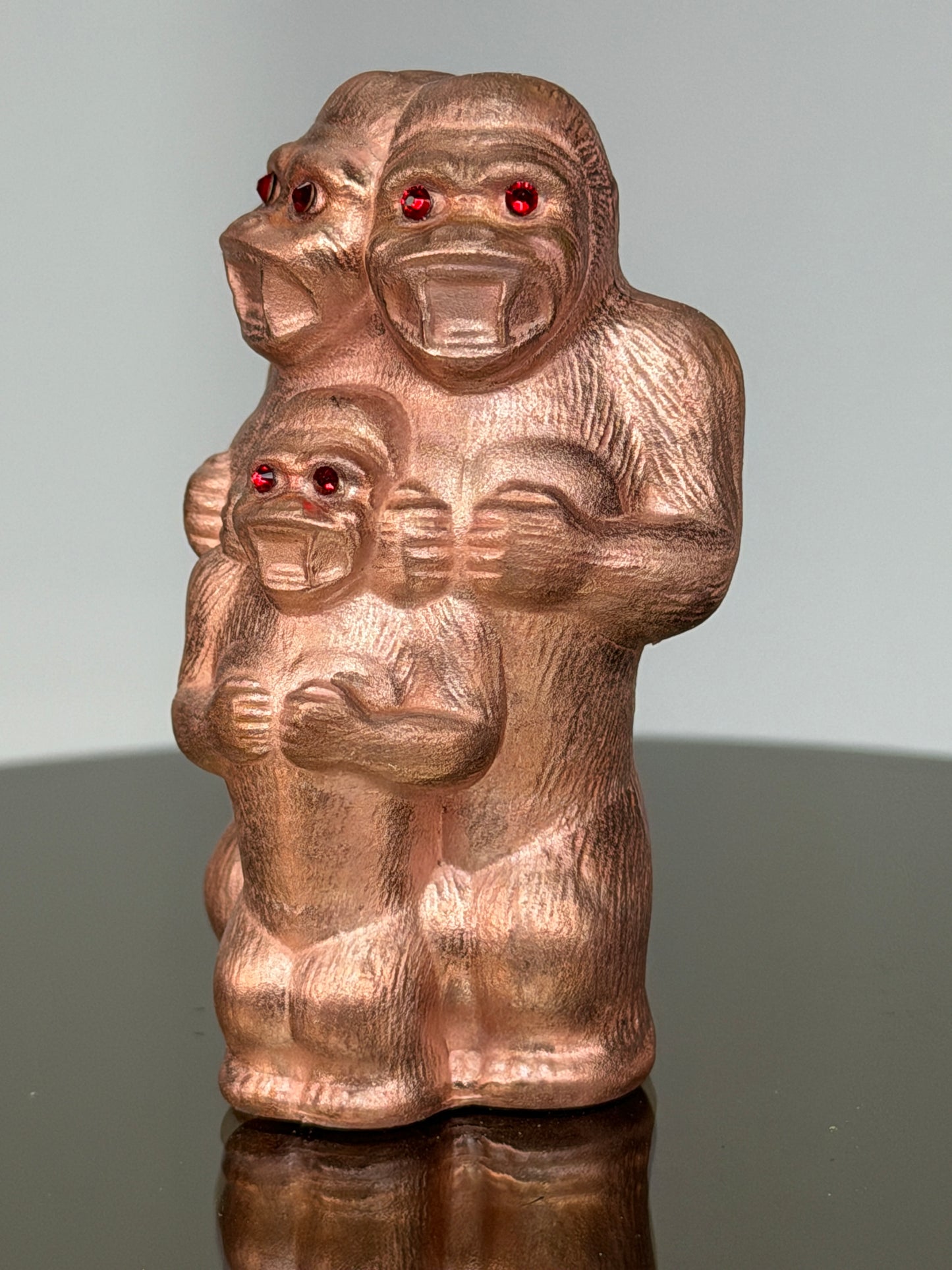 Ape Family: Copper Plated Polished