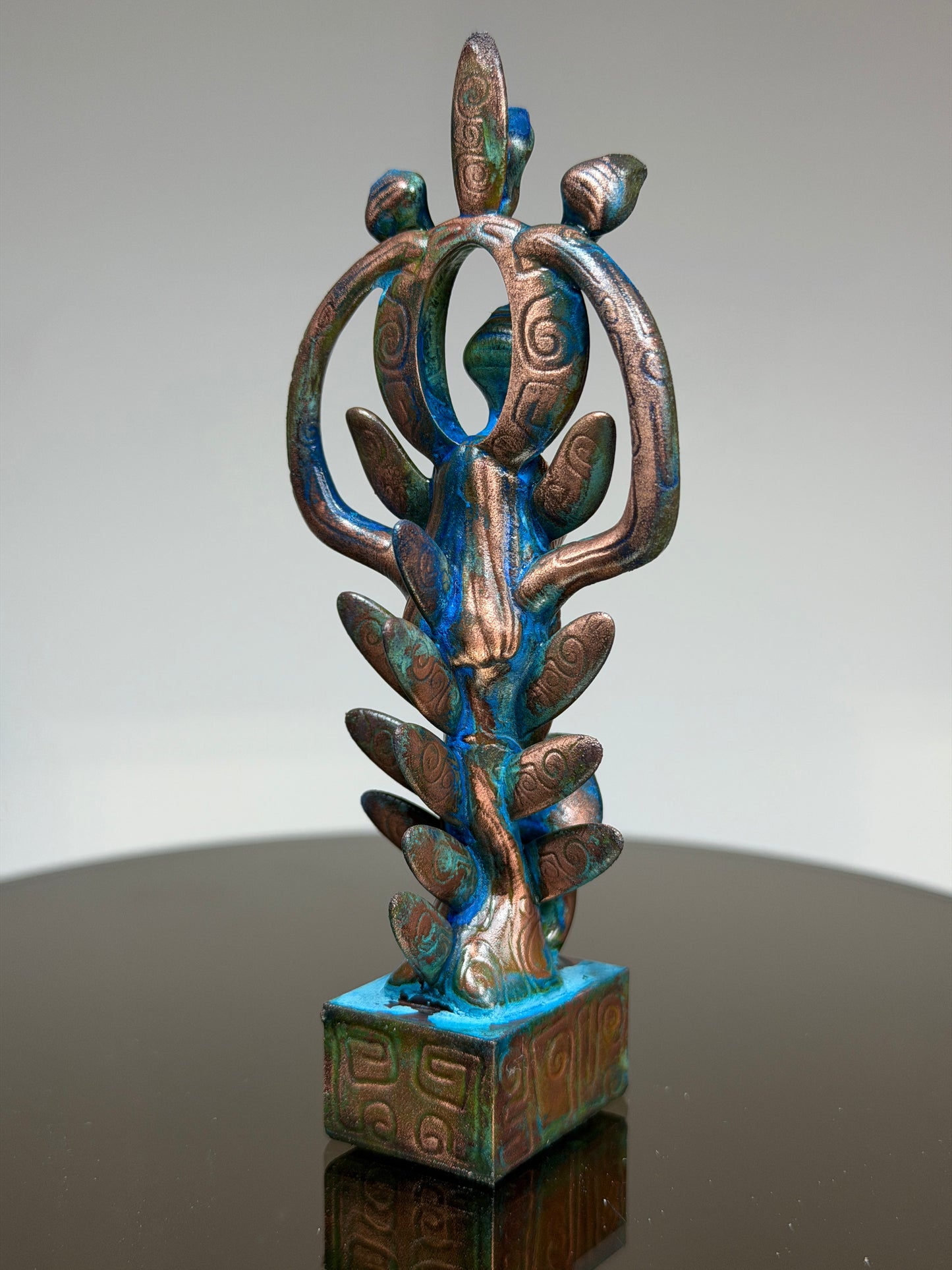 Egyptian Deer with Snakes: Copper Plated Peaceful