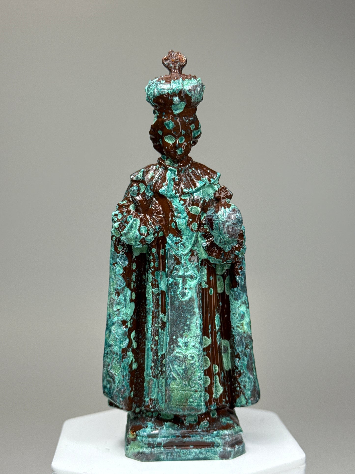 Infant Jesus Of Prague 2.0: Cold Cast Copper, Corroded