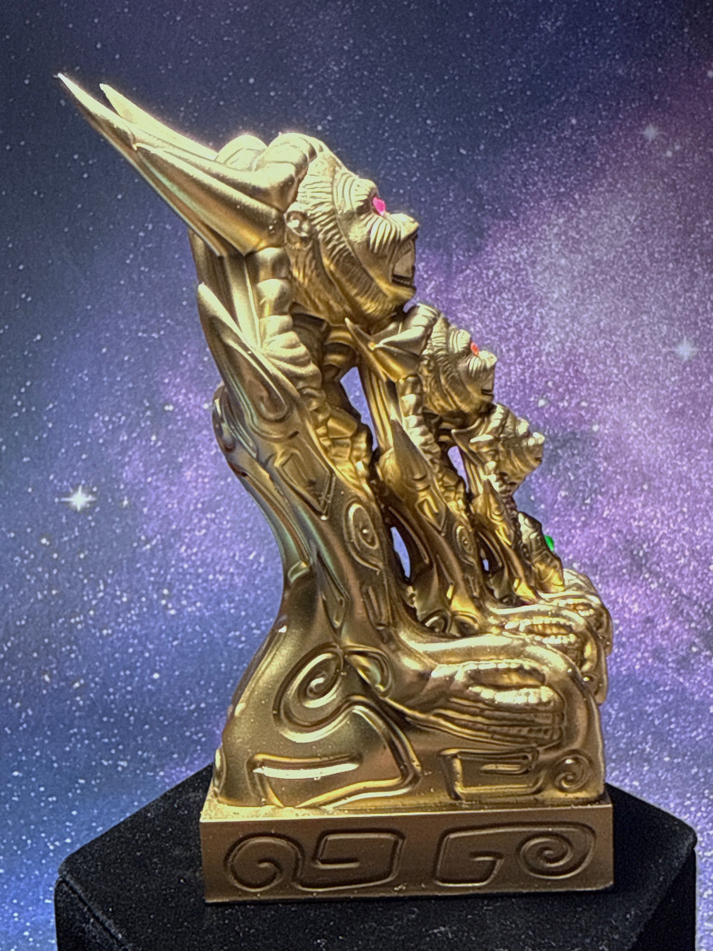 Egyptian Cosmonaut Apes: Gold with Neon Rhinestones