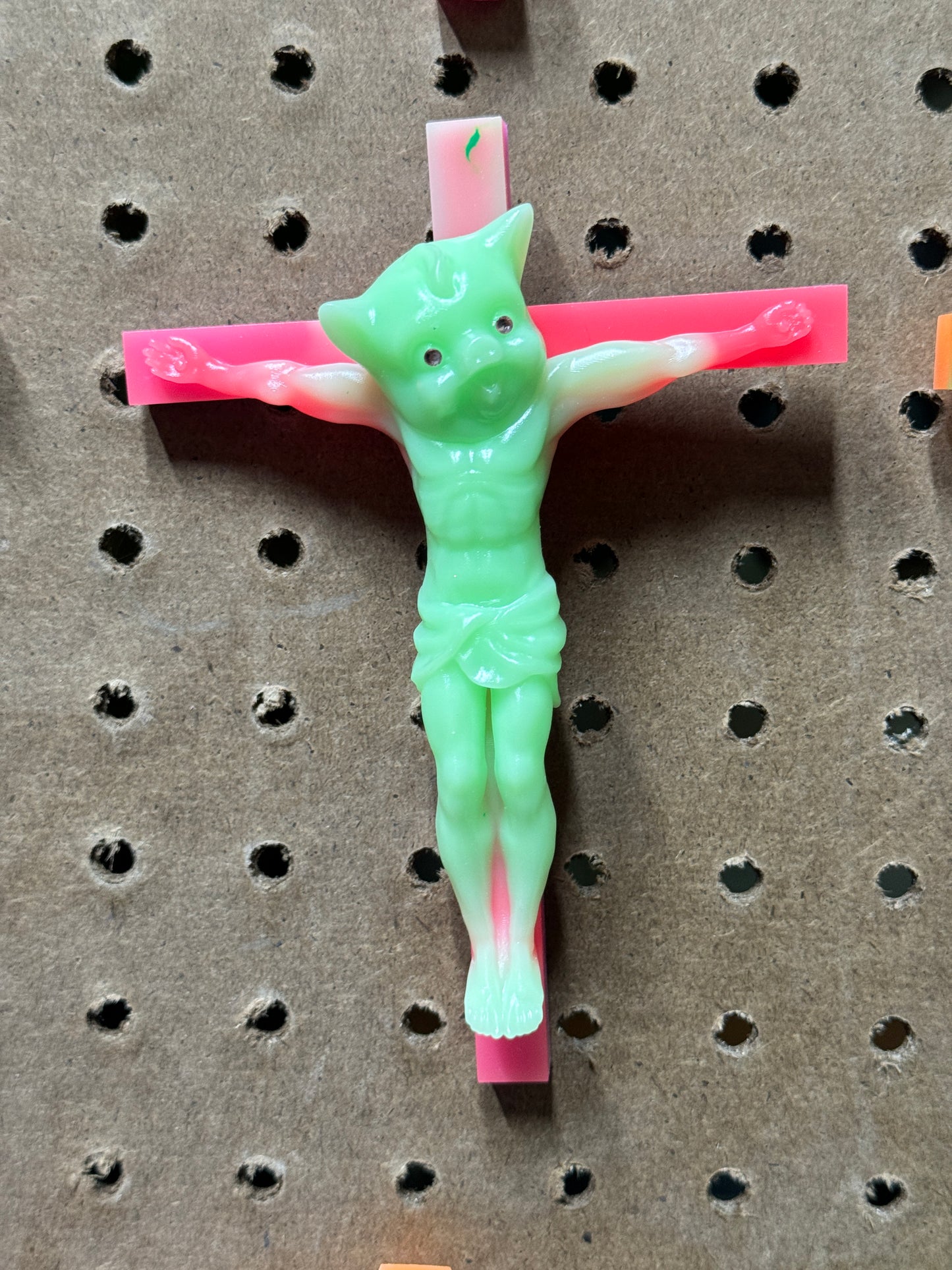 Christ on the Cross but he is Piggy Jesus: Choice