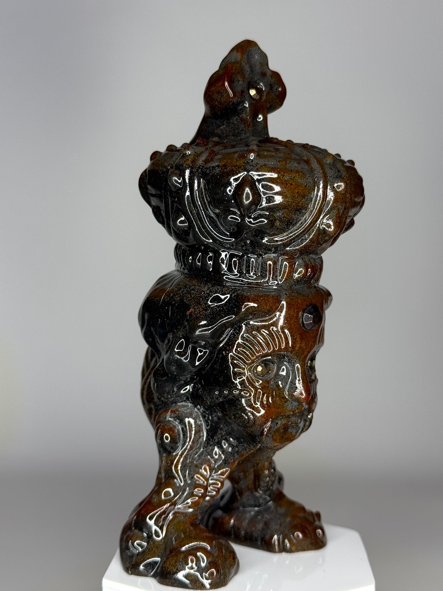 Mecha Faith Hopper: Cold Cast Iron, Rusted