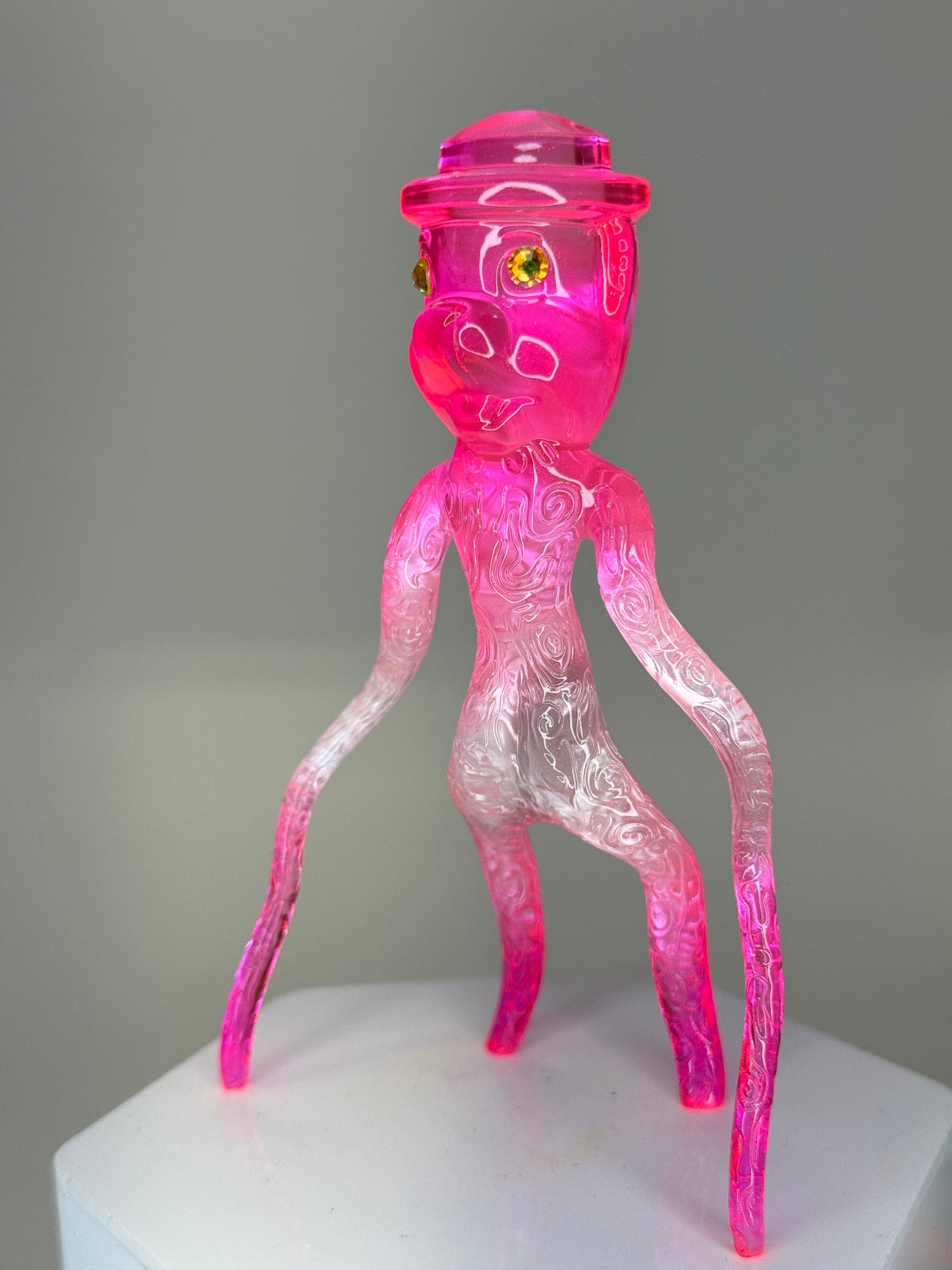 Bear Creeper: Pink/Silver