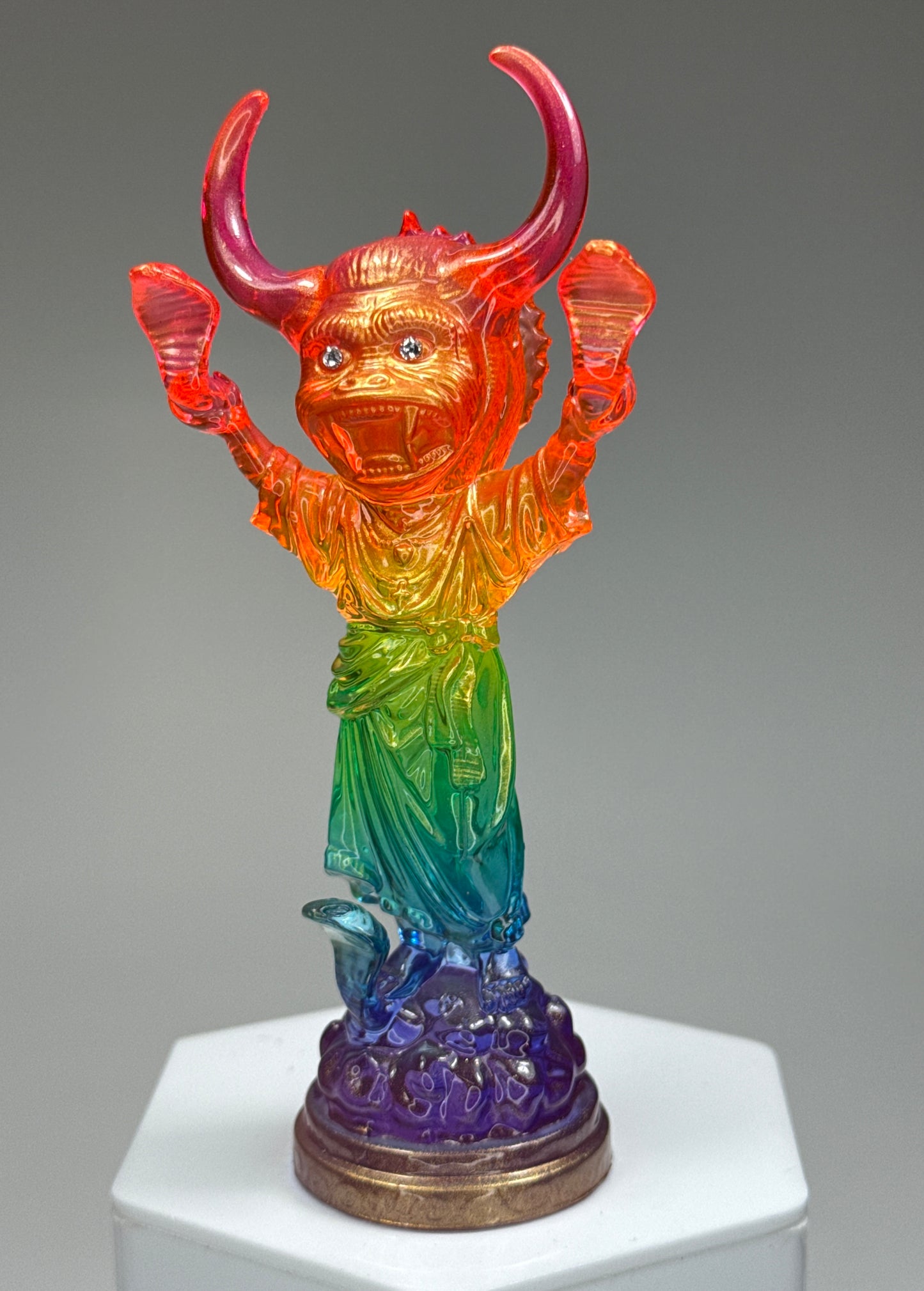 Snake Handler: Transparent Rainbow with Gold