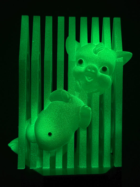 Blocked Twisty Pig: Glow Green