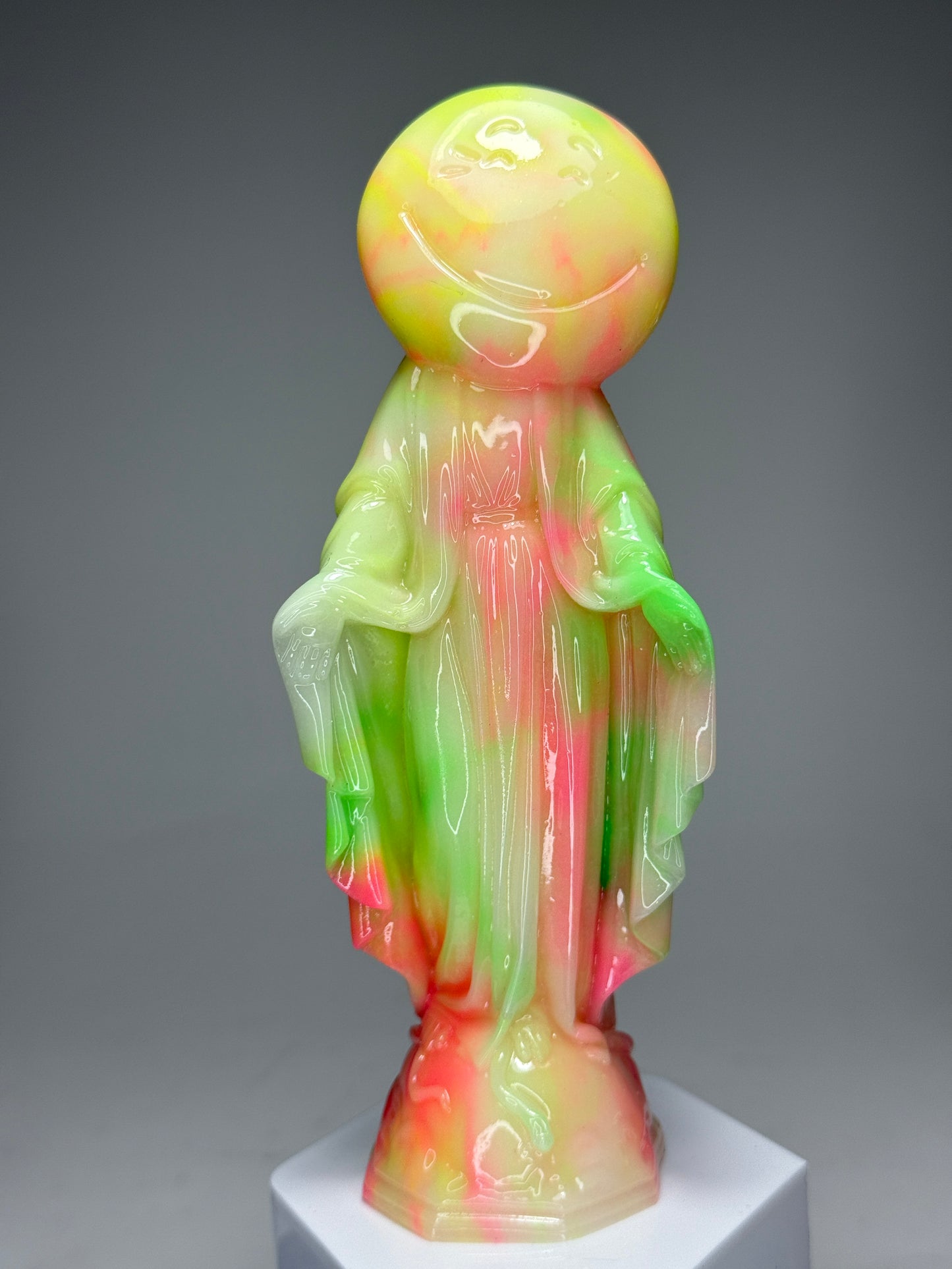 Happy Mary: Marbled Pastel Rainbow Glow